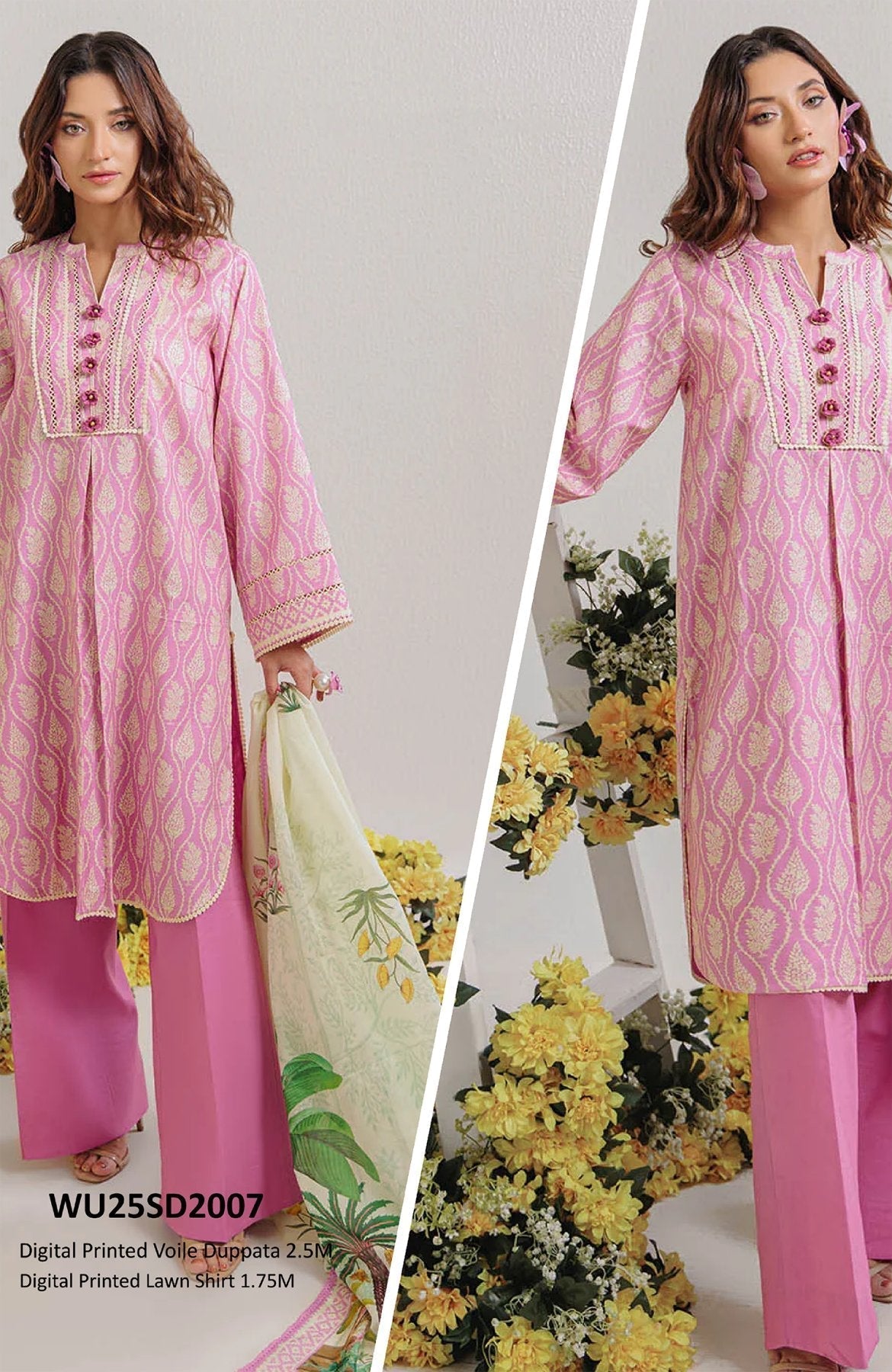 BONANZA SATRANGI DIGITAL PRINTRD LAWN (Set -Pack Of 10 Suits ) Market Boy