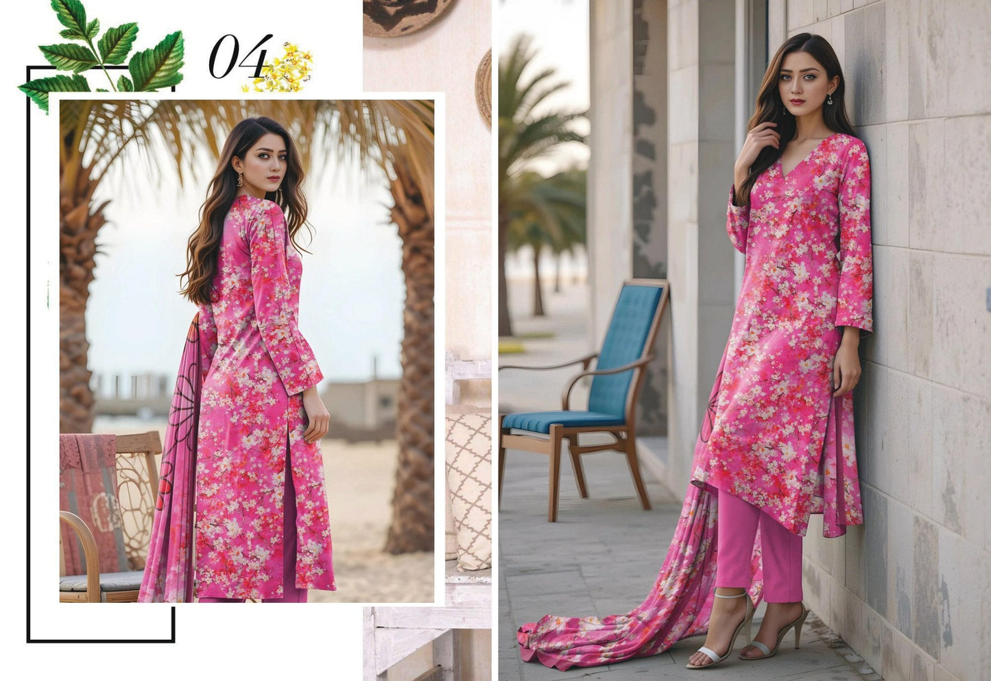 ORIGINAL BRAND BIN NOOR FAB ENGLISH BANA DORA 3PC LAWN 10 SUITS