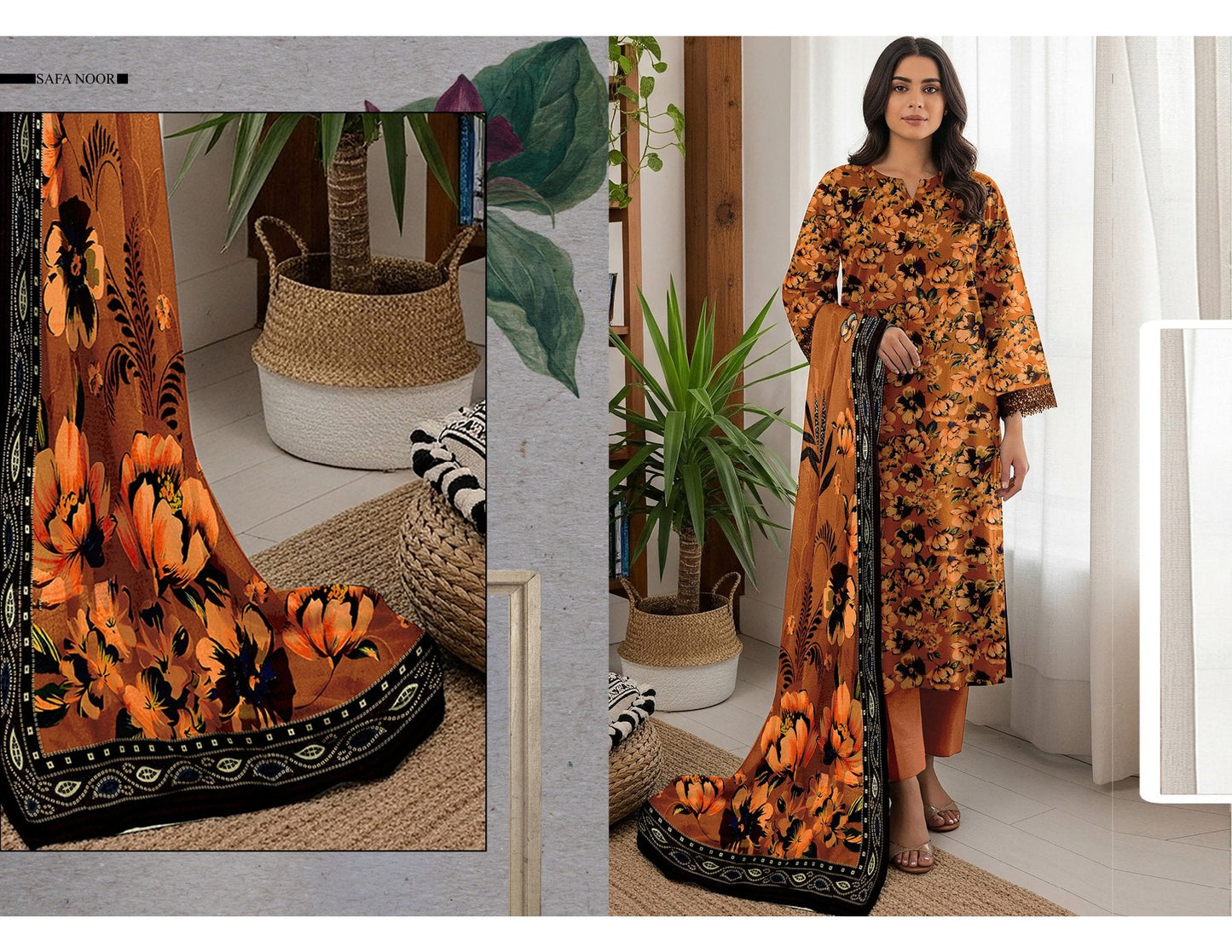 Shuja Brand 3Pc Digital Printed Karandi 10 Suits
