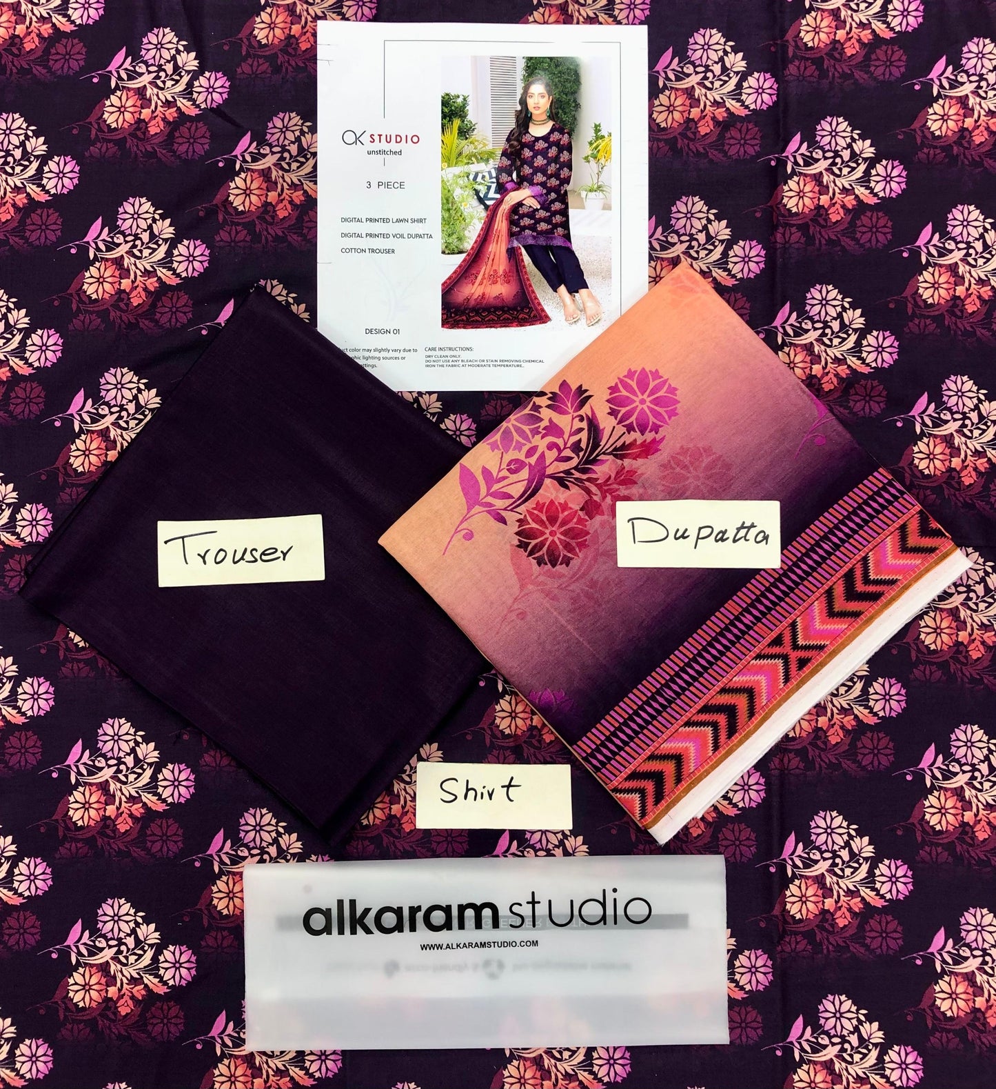 ALKARAM DIGITAL PRINTED LAWN ( Set -Pack of 5 Suits ) Category B Market Boy