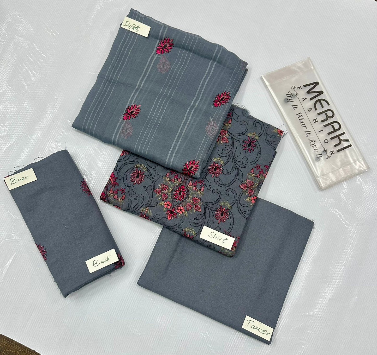 Bareeze Lawn Karande Embroidery (Set -Pack of 4 Suits )Category B Market Boy