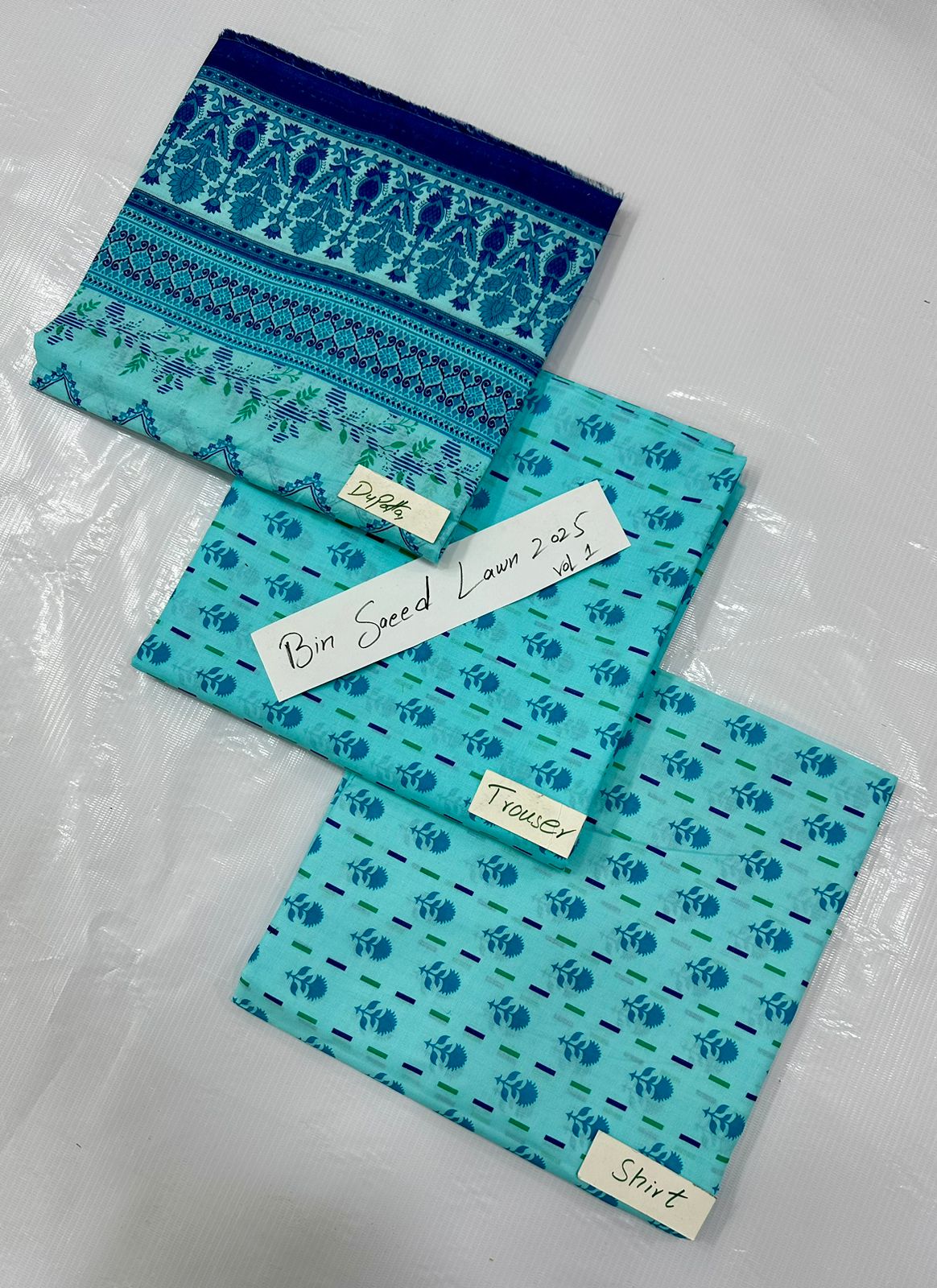 ORIGINAL BRAND BIN SAEED LAWN VOLUME NO 1 (Set -Pack of 7 Suits ) Category A Market Boy