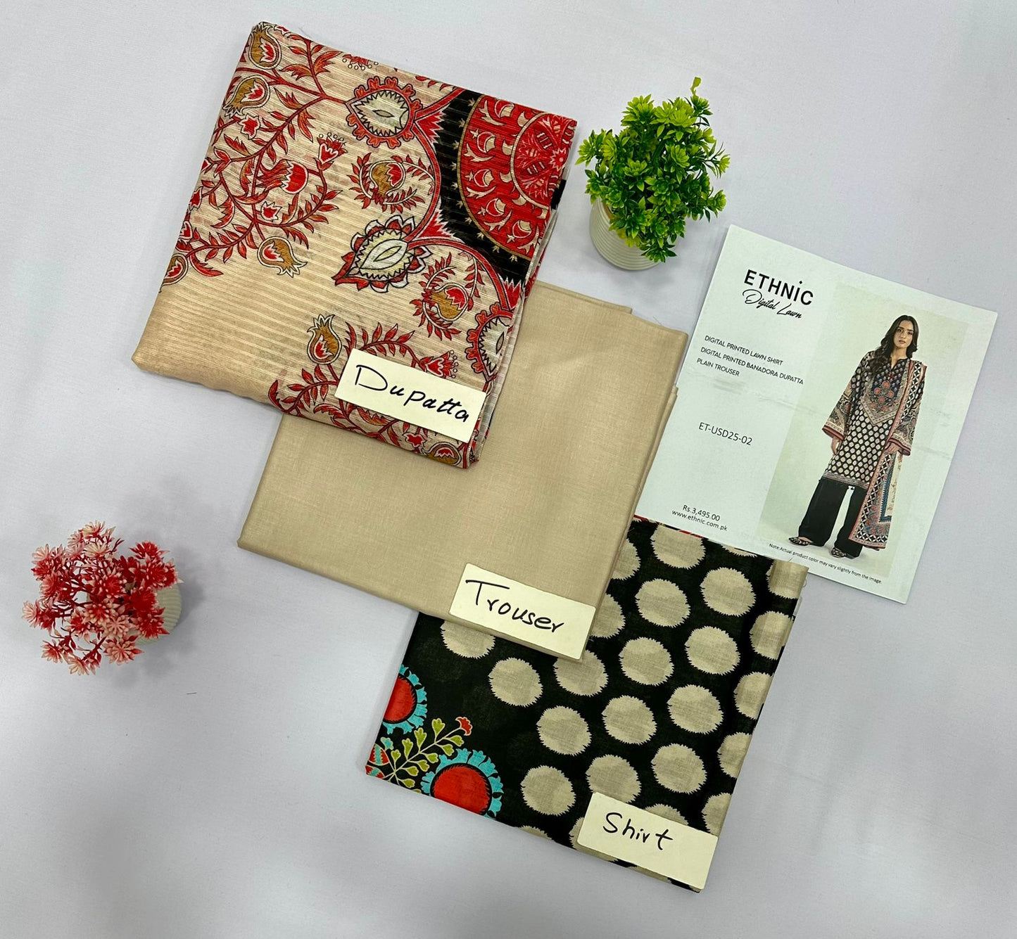 NISHAT & ETHNIC 3 PIECE LAWN (Set -Pack Of 9 Suits )Category A Market Boy