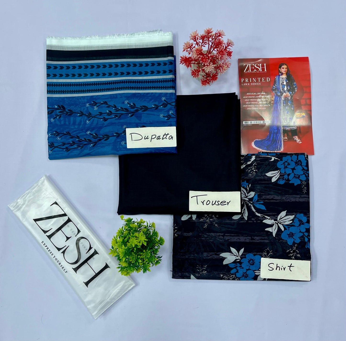 ZESH PRINTED LAWN (Set -Pack of 6 Suits)Category B Market Boy