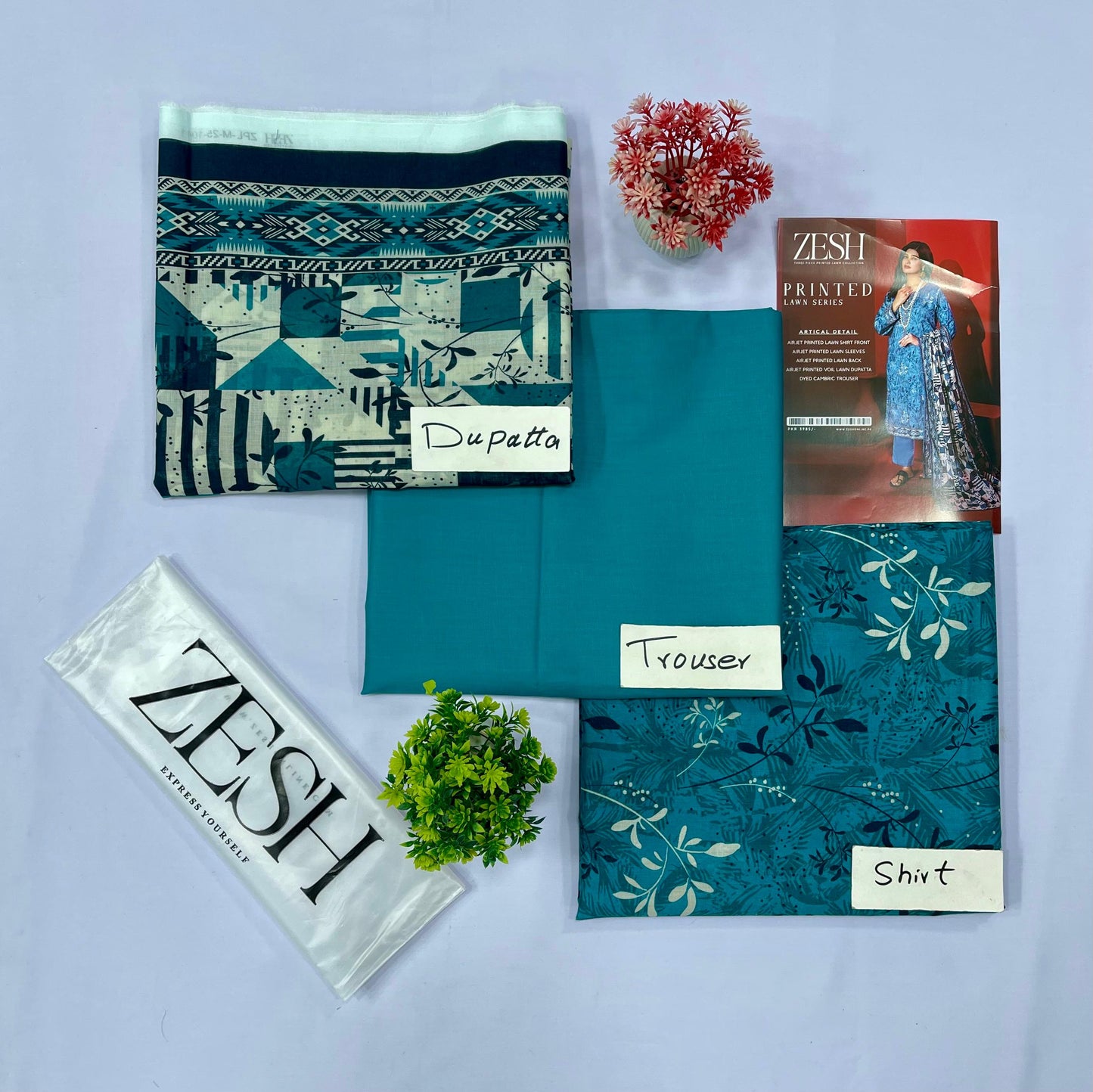 ZESH PRINTED LAWN (Set -Pack of 6 Suits)Category B Market Boy