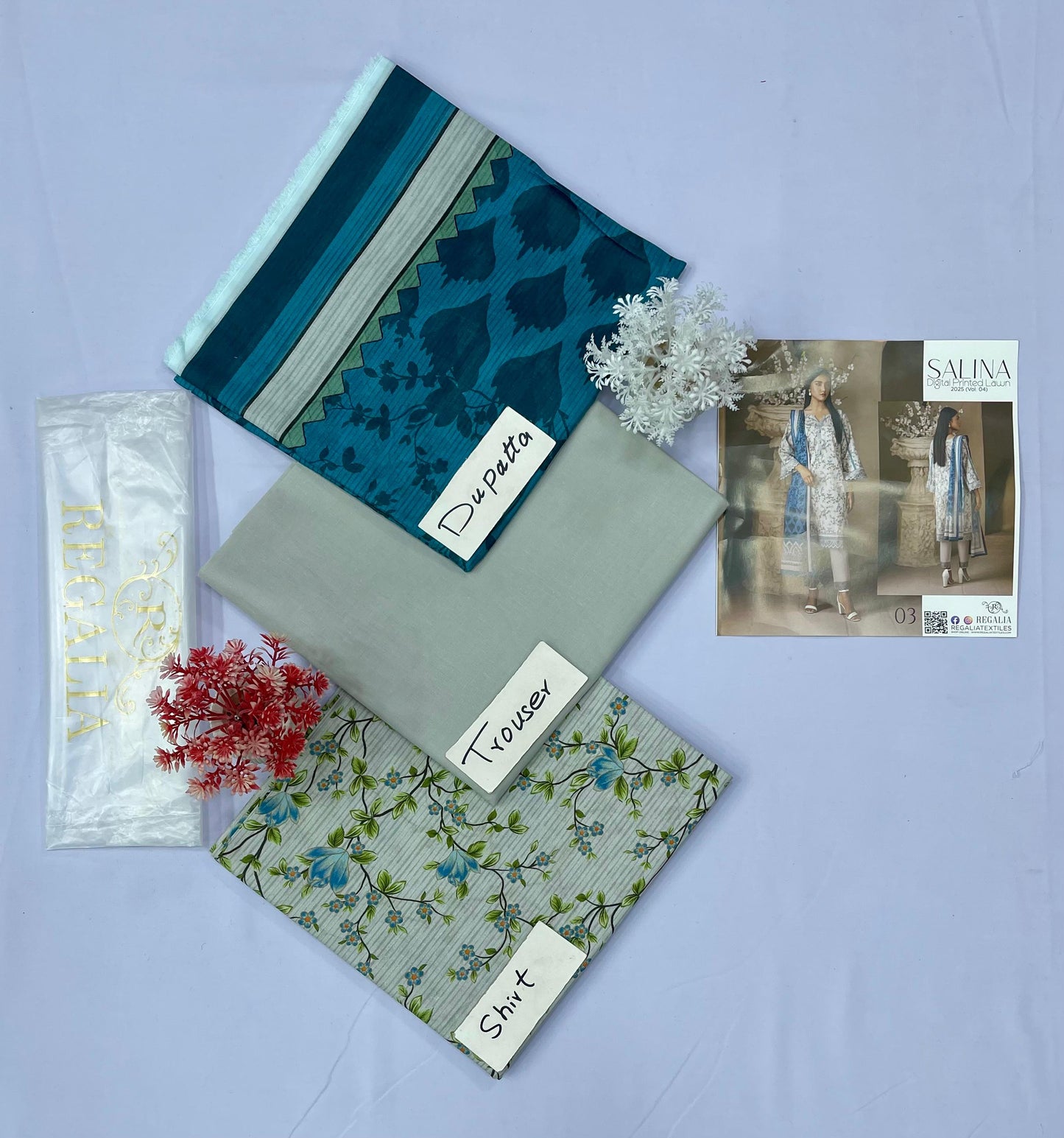 Salina Embroidery Cut Work (Set-Pack of 5 Suits) Category A Market Boy