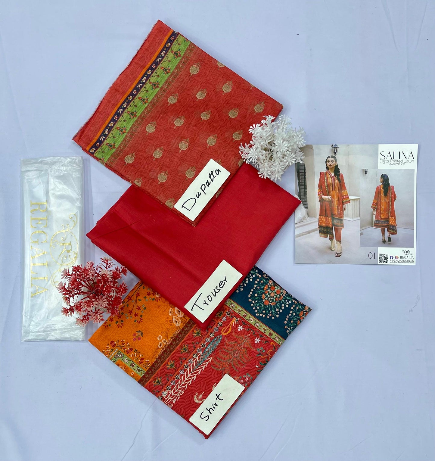 Salina Embroidery Cut Work (Set-Pack of 5 Suits) Category A Market Boy