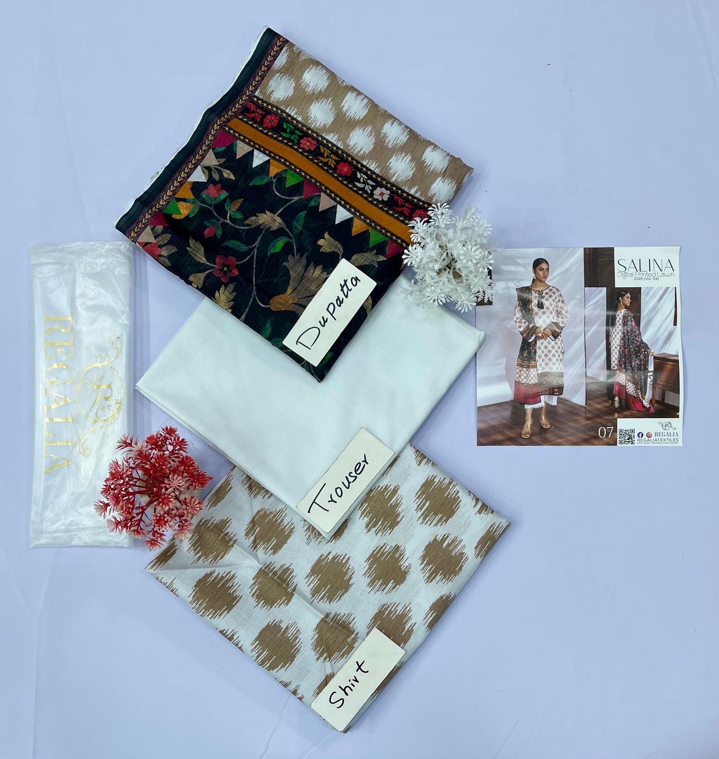 Salina Embroidery Cut Work (Set-Pack of 5 Suits) Category A Market Boy