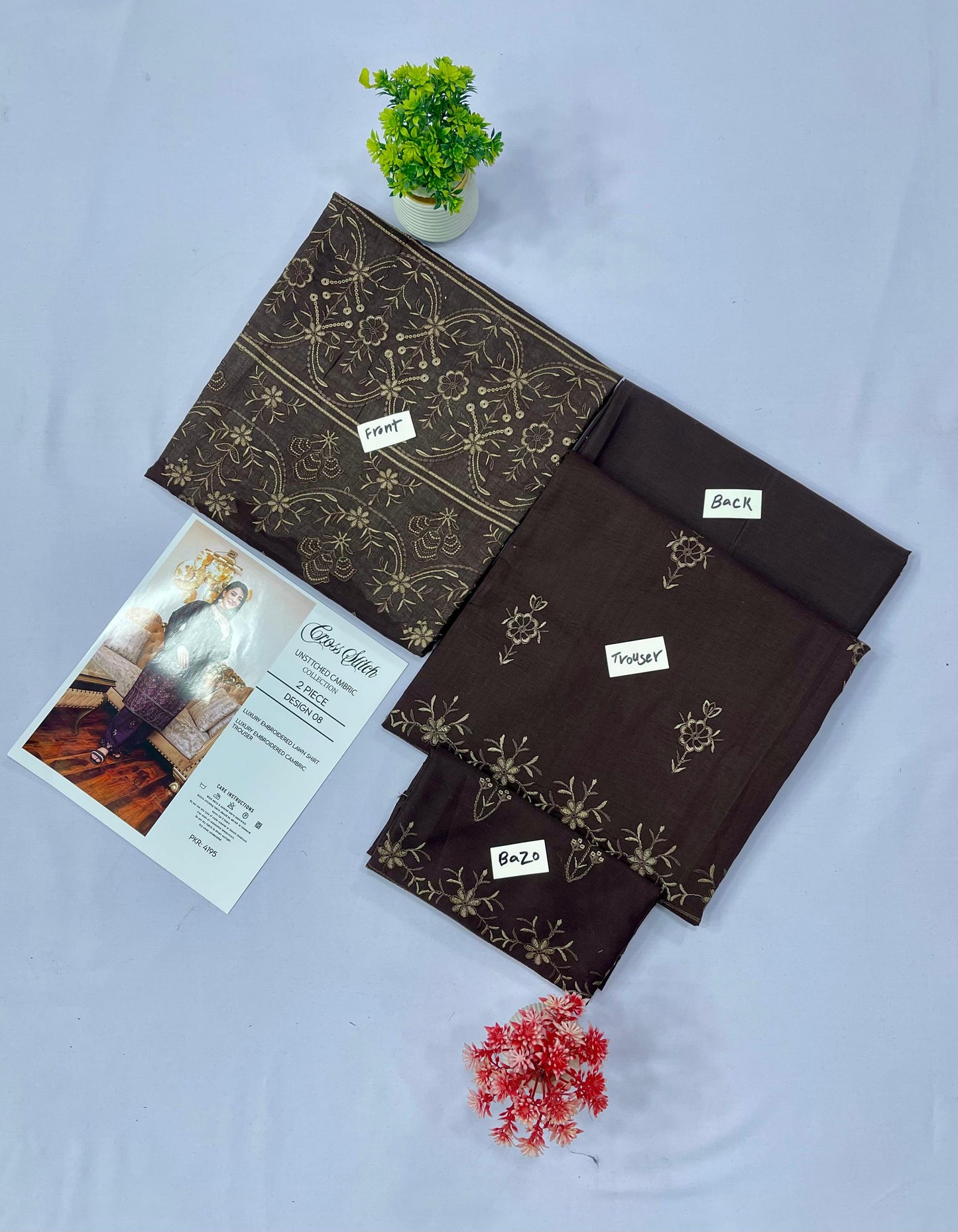 CROSS STITCH LUXURY EMBROIDERED LAWN (Set -Pack Of 6 Suits ) Category B Market Boy
