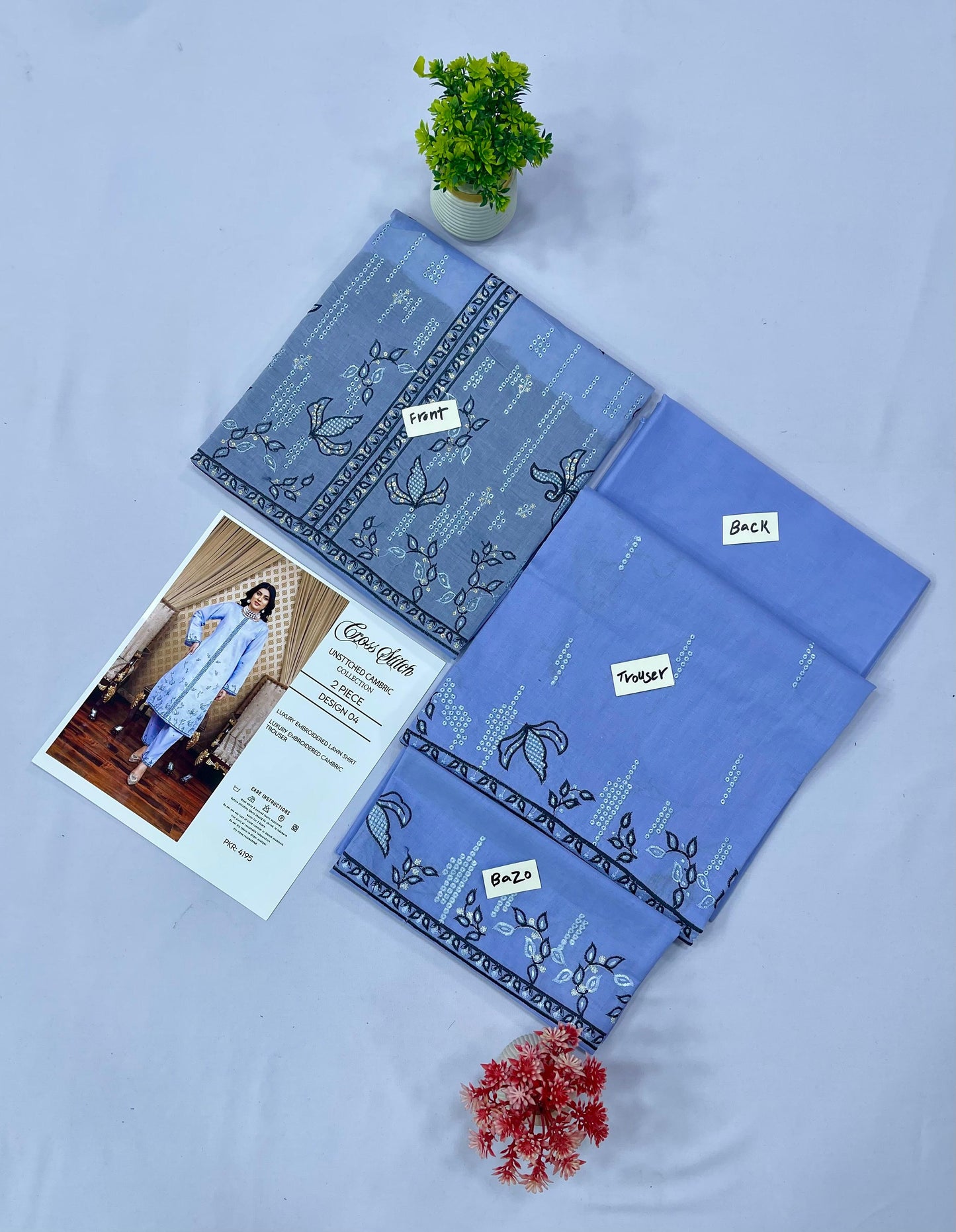 CROSS STITCH LUXURY EMBROIDERED LAWN (Set -Pack Of 6 Suits ) Category B Market Boy