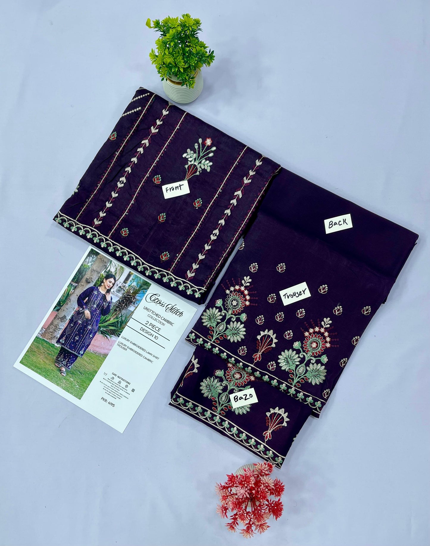 CROSS STITCH LUXURY EMBROIDERED LAWN (Set -Pack Of 6 Suits ) Category B Market Boy