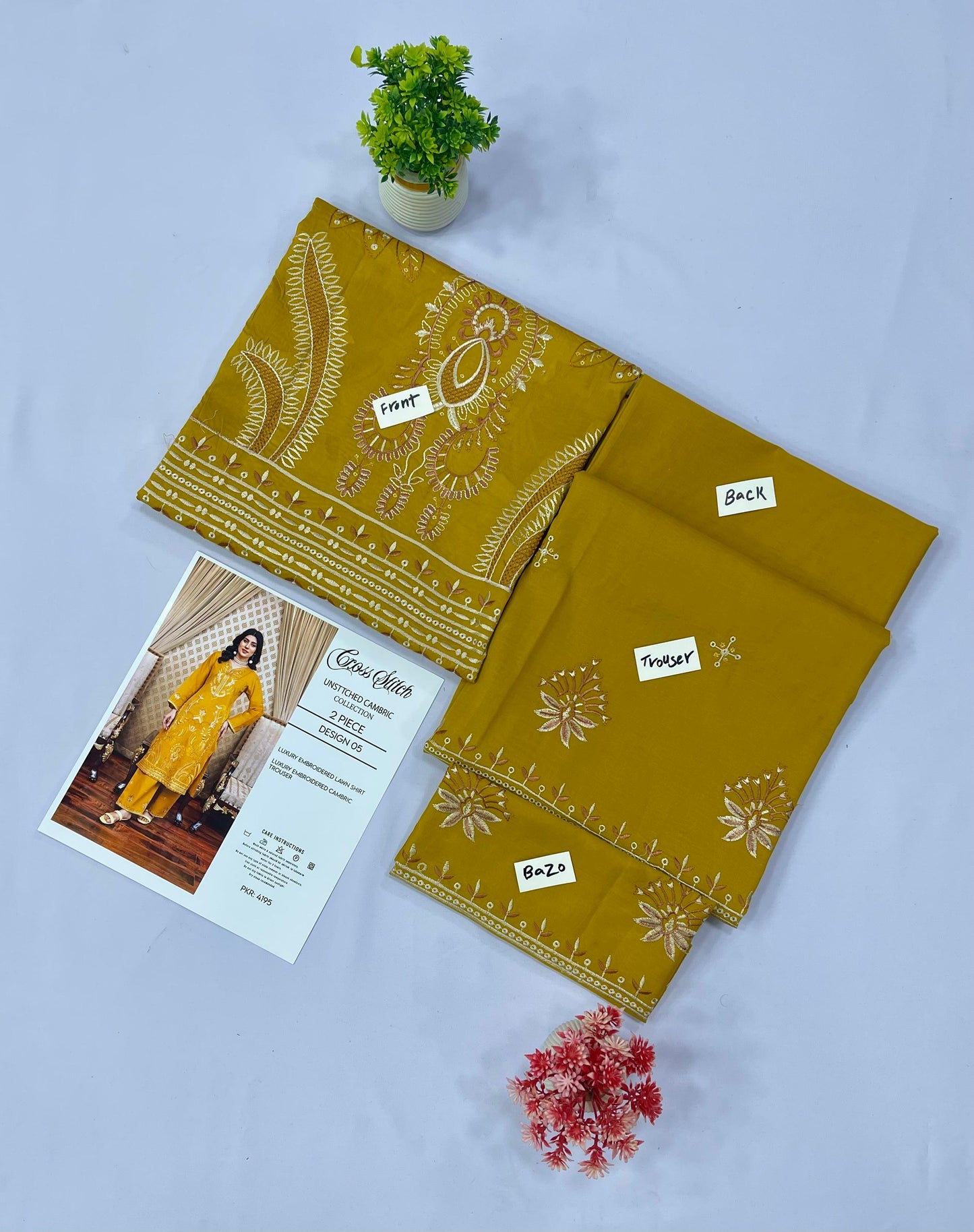 CROSS STITCH LUXURY EMBROIDERED LAWN (Set -Pack Of 6 Suits ) Category B Market Boy
