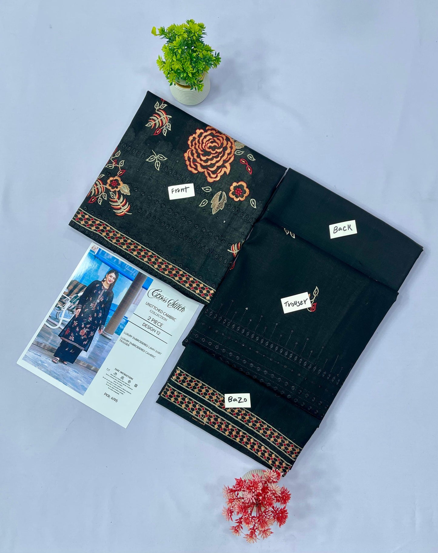 CROSS STITCH LUXURY EMBROIDERED LAWN (Set -Pack Of 6 Suits ) Category B Market Boy