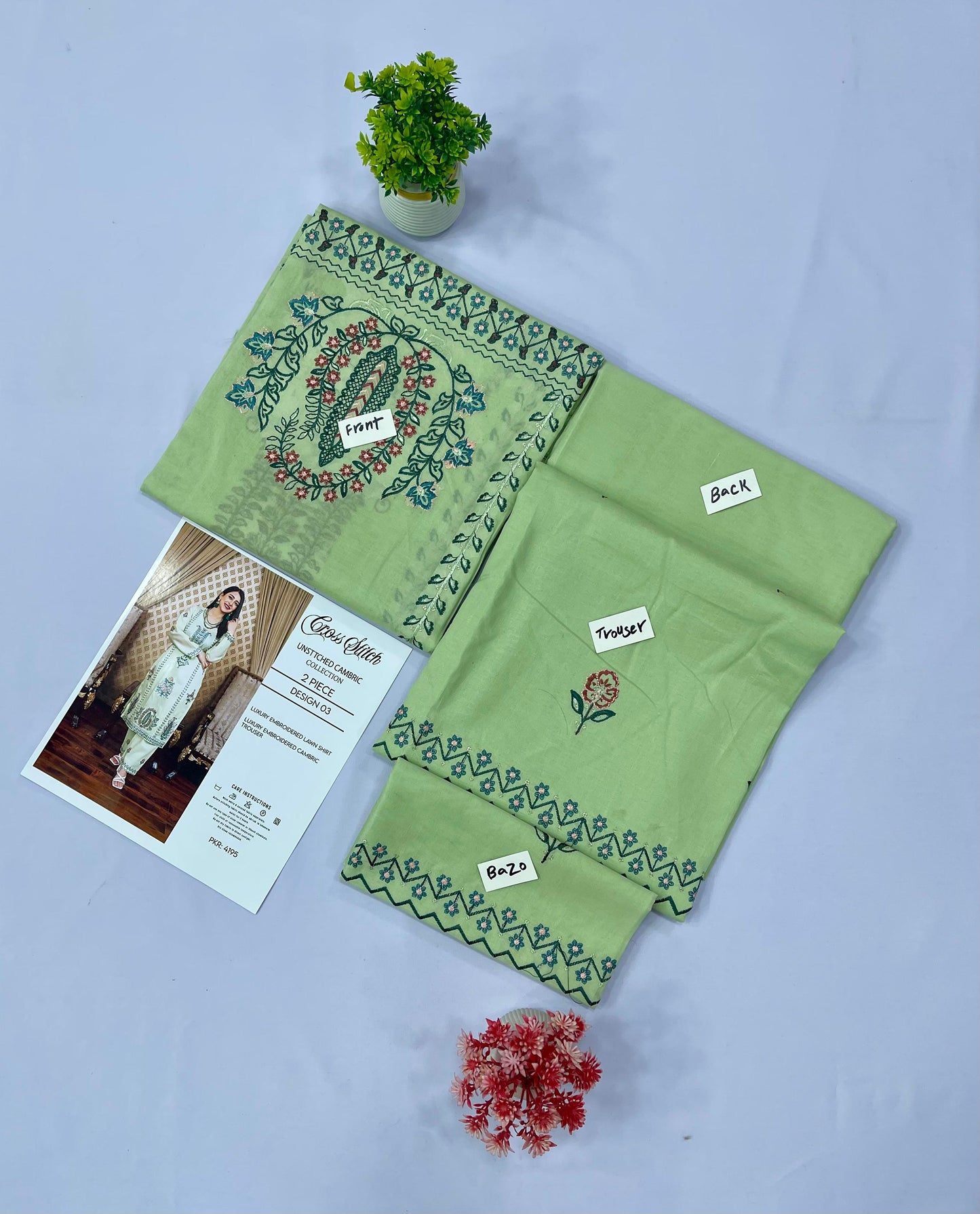 CROSS STITCH LUXURY EMBROIDERED LAWN (Set -Pack Of 6 Suits ) Category B Market Boy