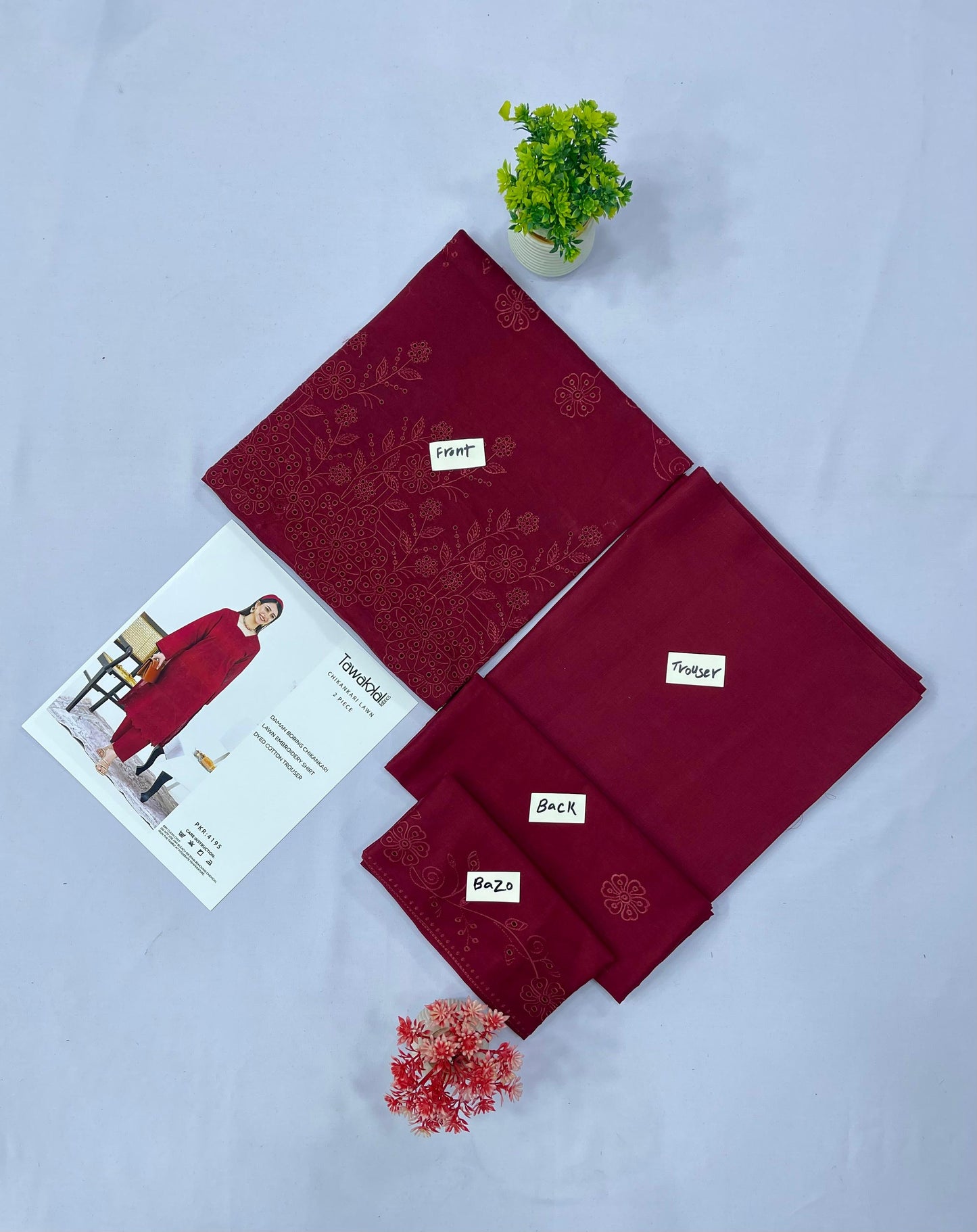 Tawakkal Chikankari Lawn 2-PC (Set -Pack of 6 Suits)Category A Market Boy