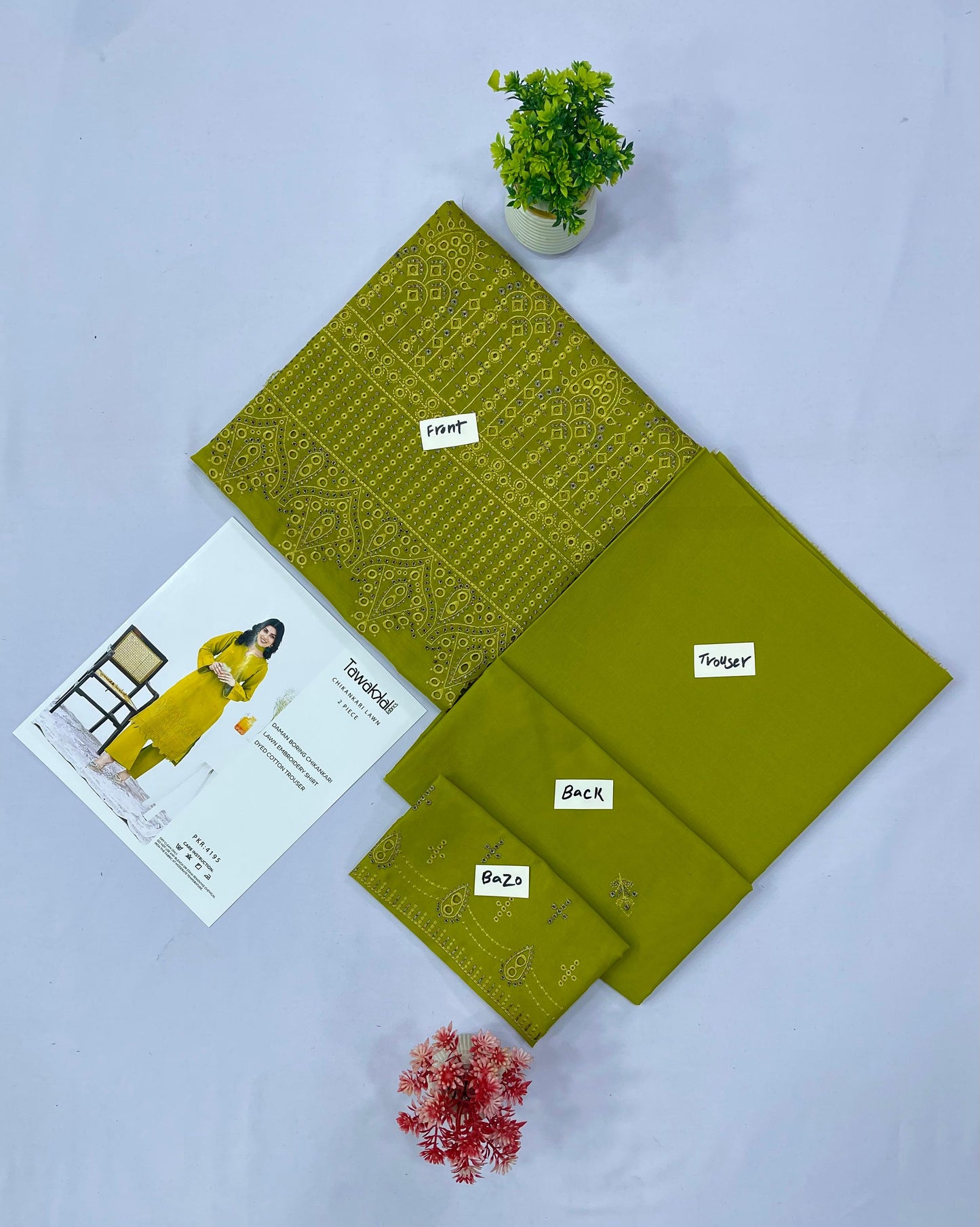 Tawakkal Chikankari Lawn 2-PC (Set -Pack of 6 Suits)Category A Market Boy