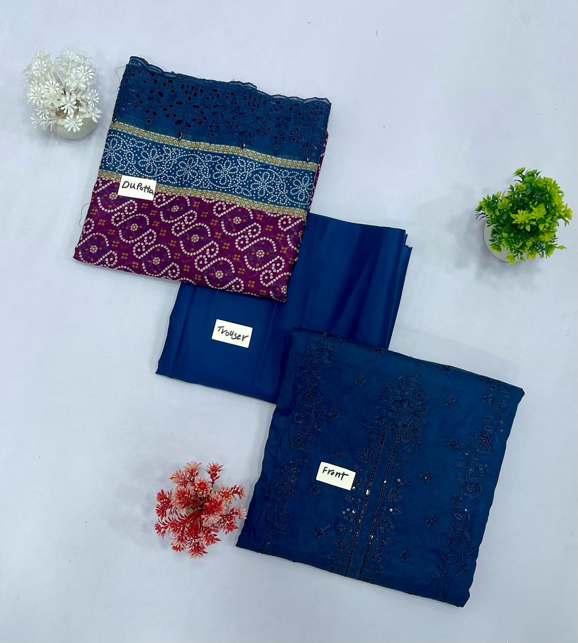 Bin Saeed Embroidered Lawn (Set -Pack Of 7 Suits ) Category B Market Boy
