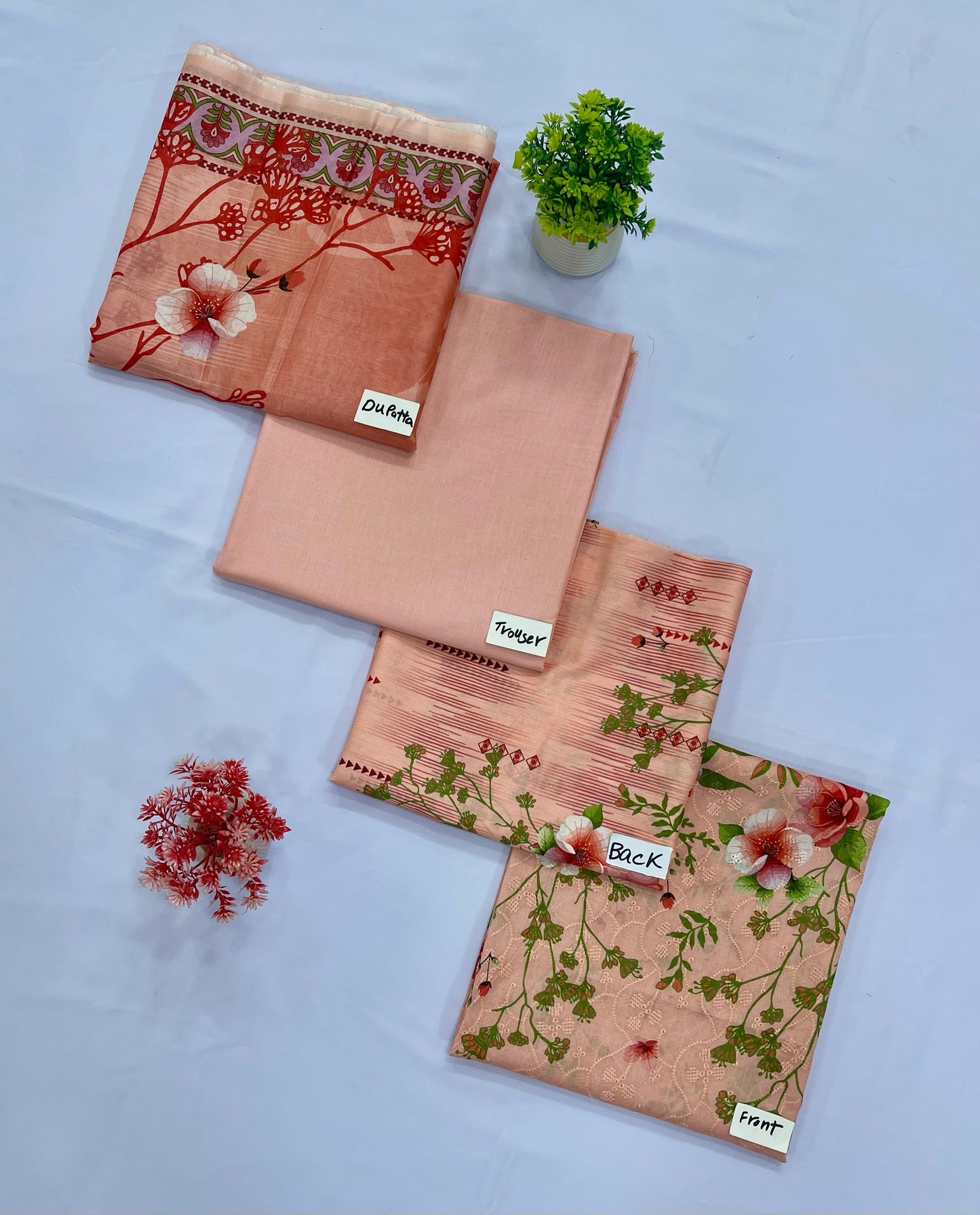 DIGITAL CHIKAN KARI 3-PC LAWN (Set -Pack Of 5 Suits ) Category A Market Boy