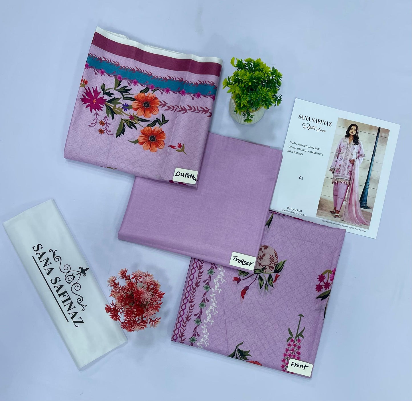 SANA SAFINAZ DIGITAL LAWN (Set -Pack Of 5 Suits )Category A Market Boy