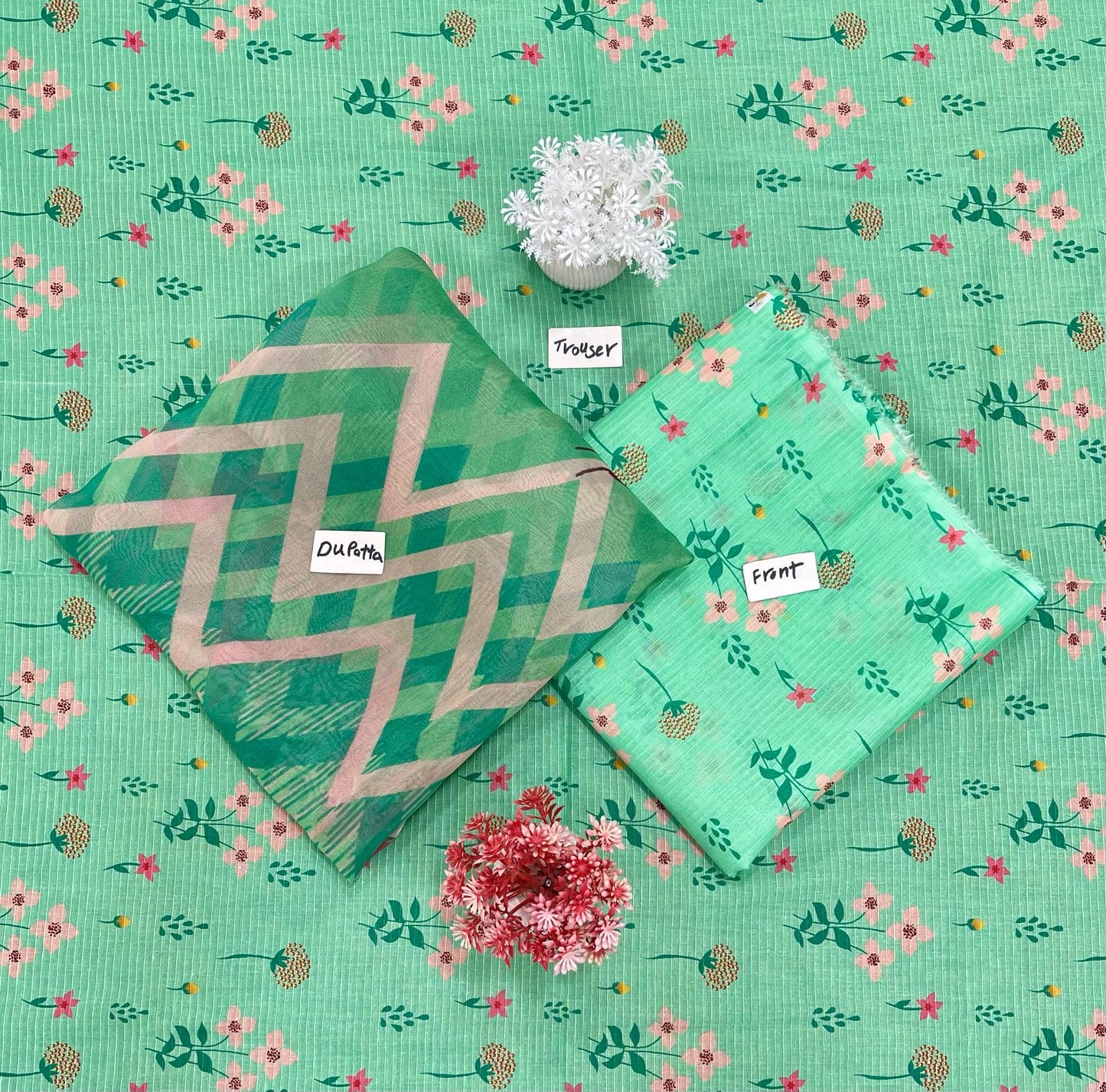 ORIGINAL BRAND 3-PC BANA DURA DIGITAL BAMBER DUPATTA (Set -Pack Of 5 Suits ) Category A Market Boy