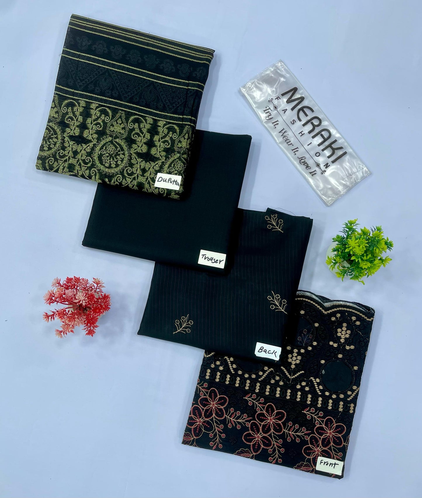 APPLIC WORK DAMAN BORING BANA DURA 3-PC LAWN (Set-Pack Of 3 Suits )Category A Market Boy