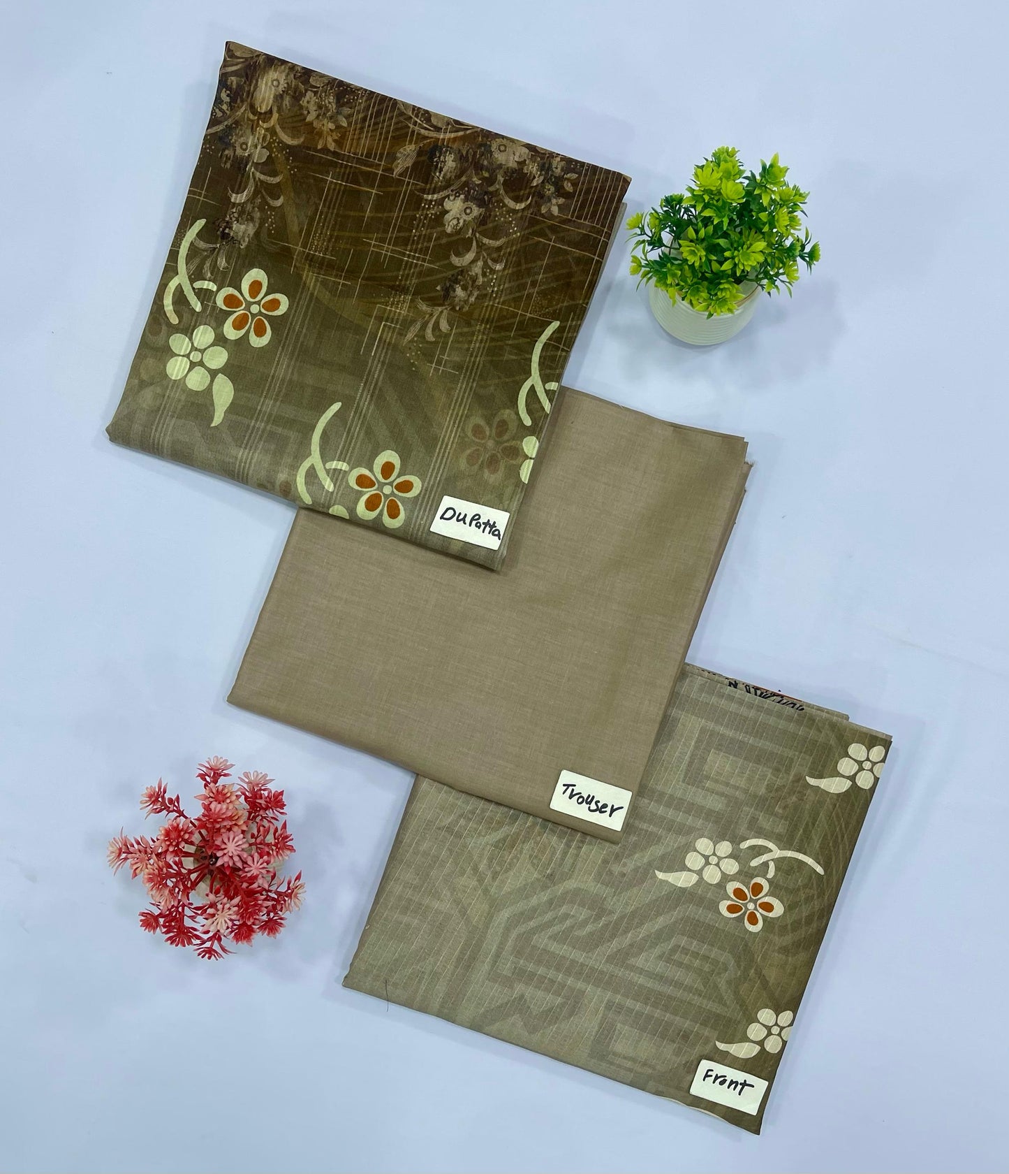 BANA DURA 3-PC LAWN ORIGINAL BRAND (Set -Pack Of 5 Suits )Category A Market Boy