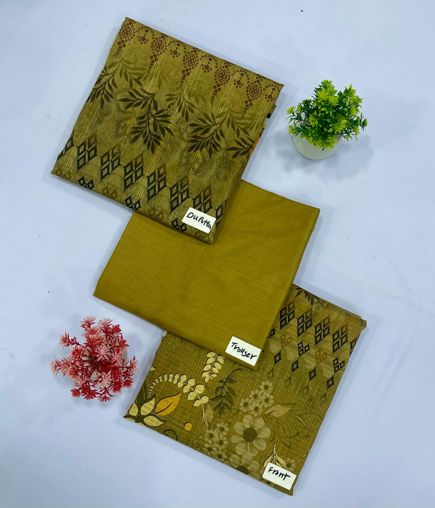 BANA DURA 3-PC LAWN ORIGINAL BRAND (Set -Pack Of 5 Suits )Category A Market Boy