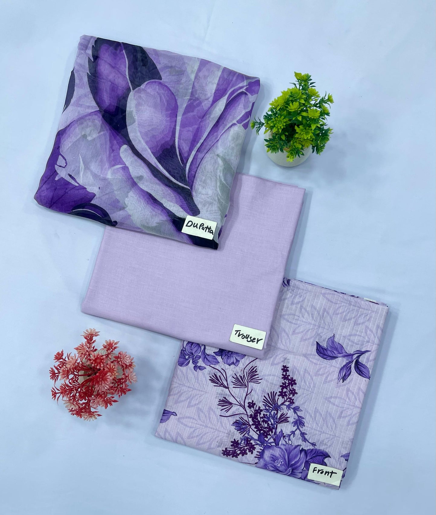 ORIGINAL BRAND BAMBER DUPATTA DIGITAL BANA DURA LAWN(Set -Pack Of 5 Suits )Category B Market Boy