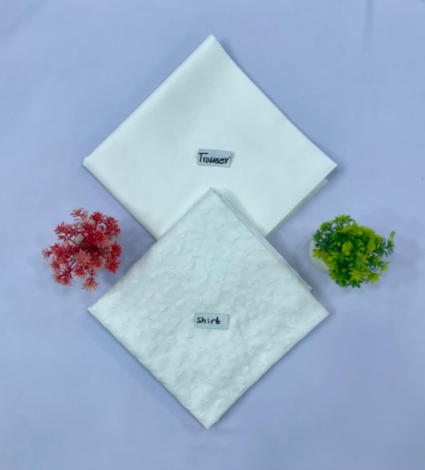 WHITE CHIKAN SHIFFLI 2-PC 4 SUITS MIX Market Boy