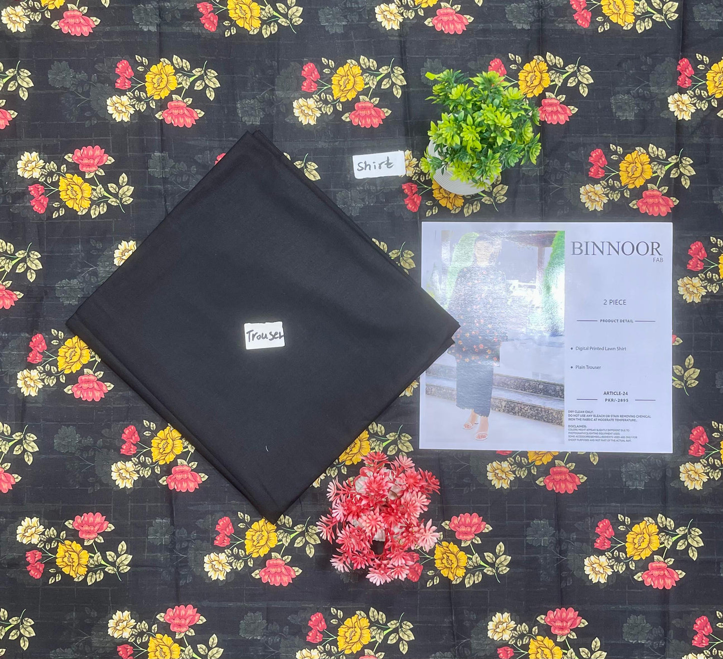 ORIGINAL BRAND BIN NOOR FAB 2PC DIGITAL PRINT LAWN 6 SUITS MIX