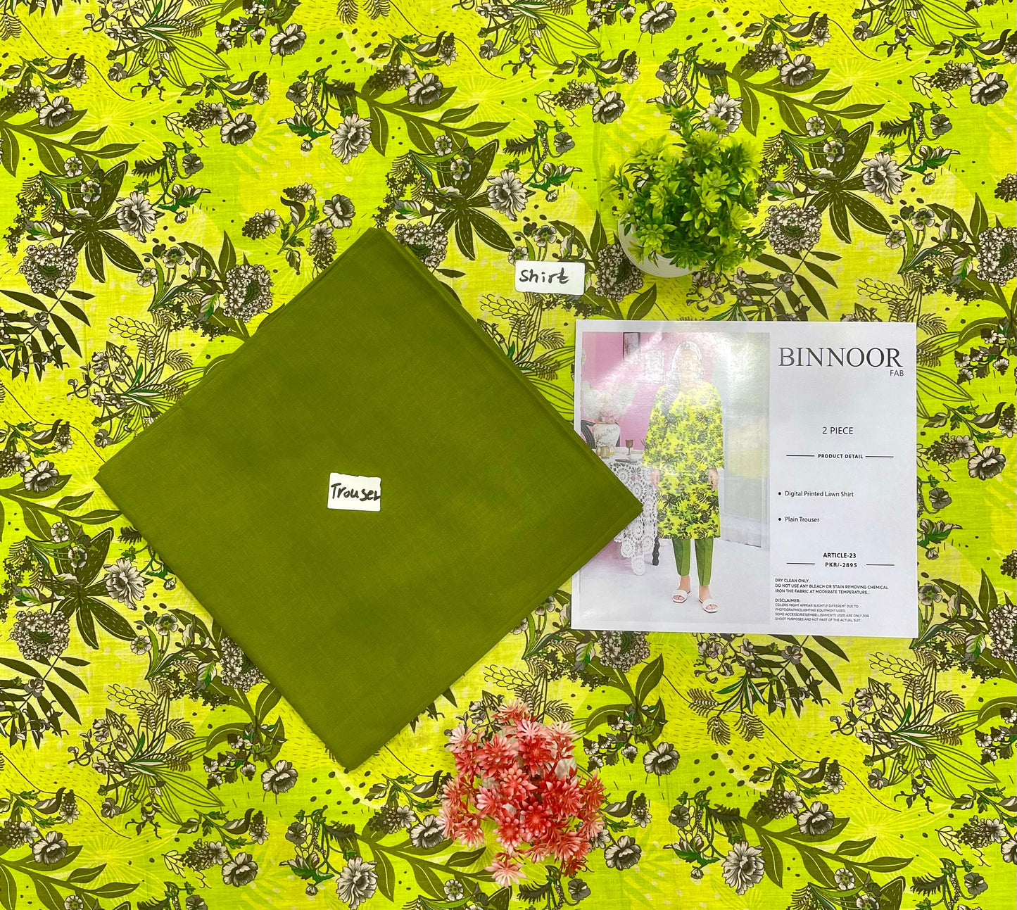 ORIGINAL BRAND BIN NOOR FAB 2PC DIGITAL PRINT LAWN 6 SUITS MIX