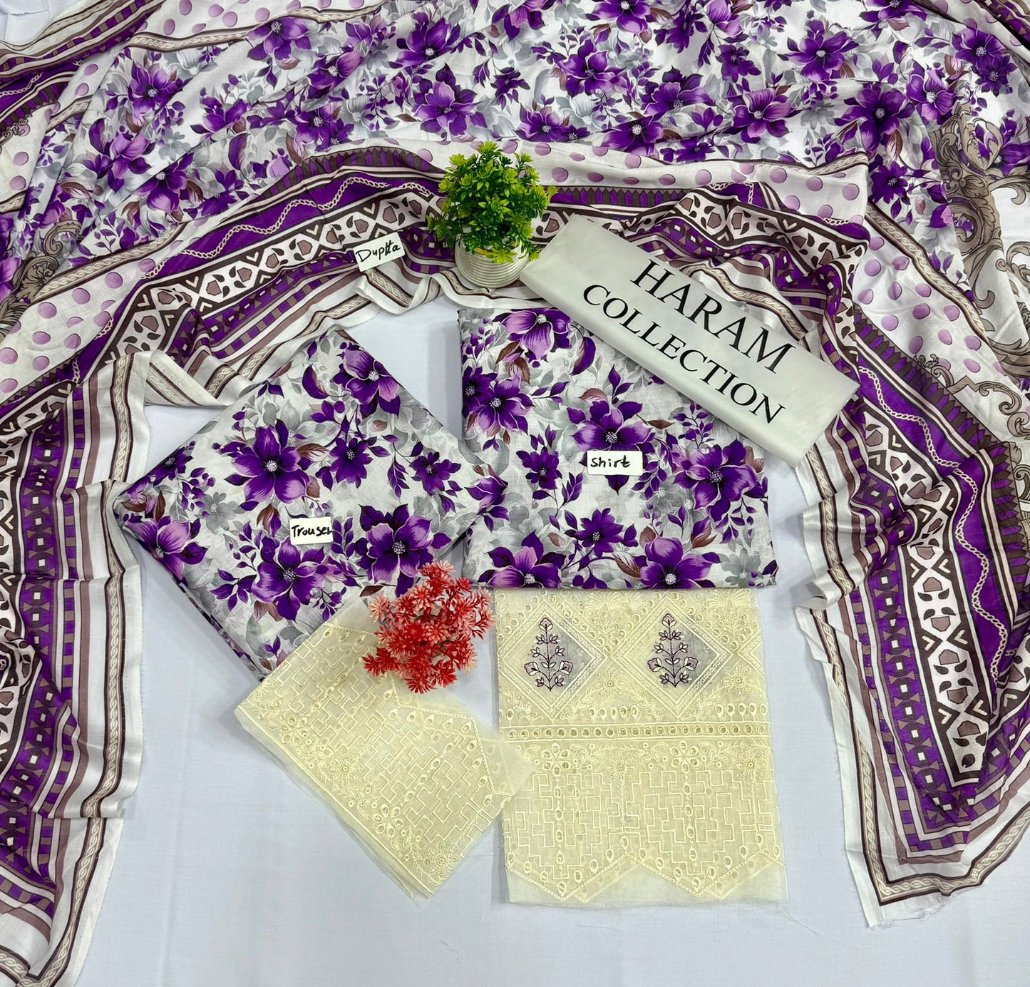 ORIGINAL BRAND HARAM COLLECTION 3PC DIGITAL PRINT LAWN 10 SUITS