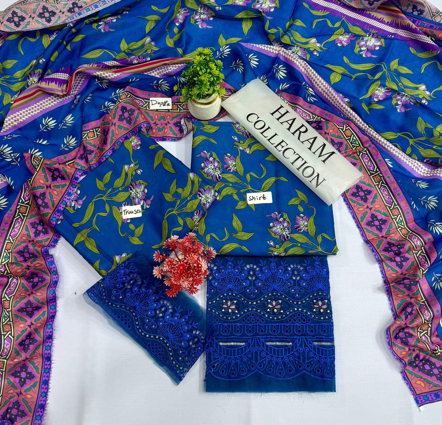 ORIGINAL BRAND HARAM COLLECTION 3PC DIGITAL PRINT LAWN 5 SUITS A