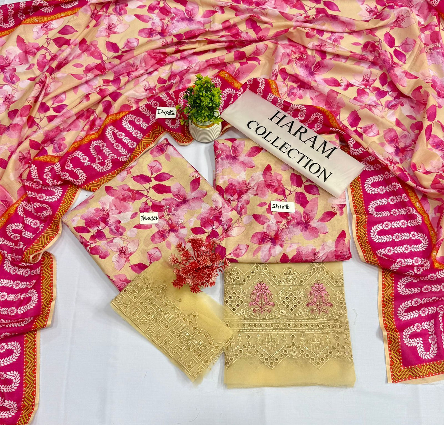 ORIGINAL BRAND HARAM COLLECTION 3PC DIGITAL PRINT LAWN 5 SUITS B