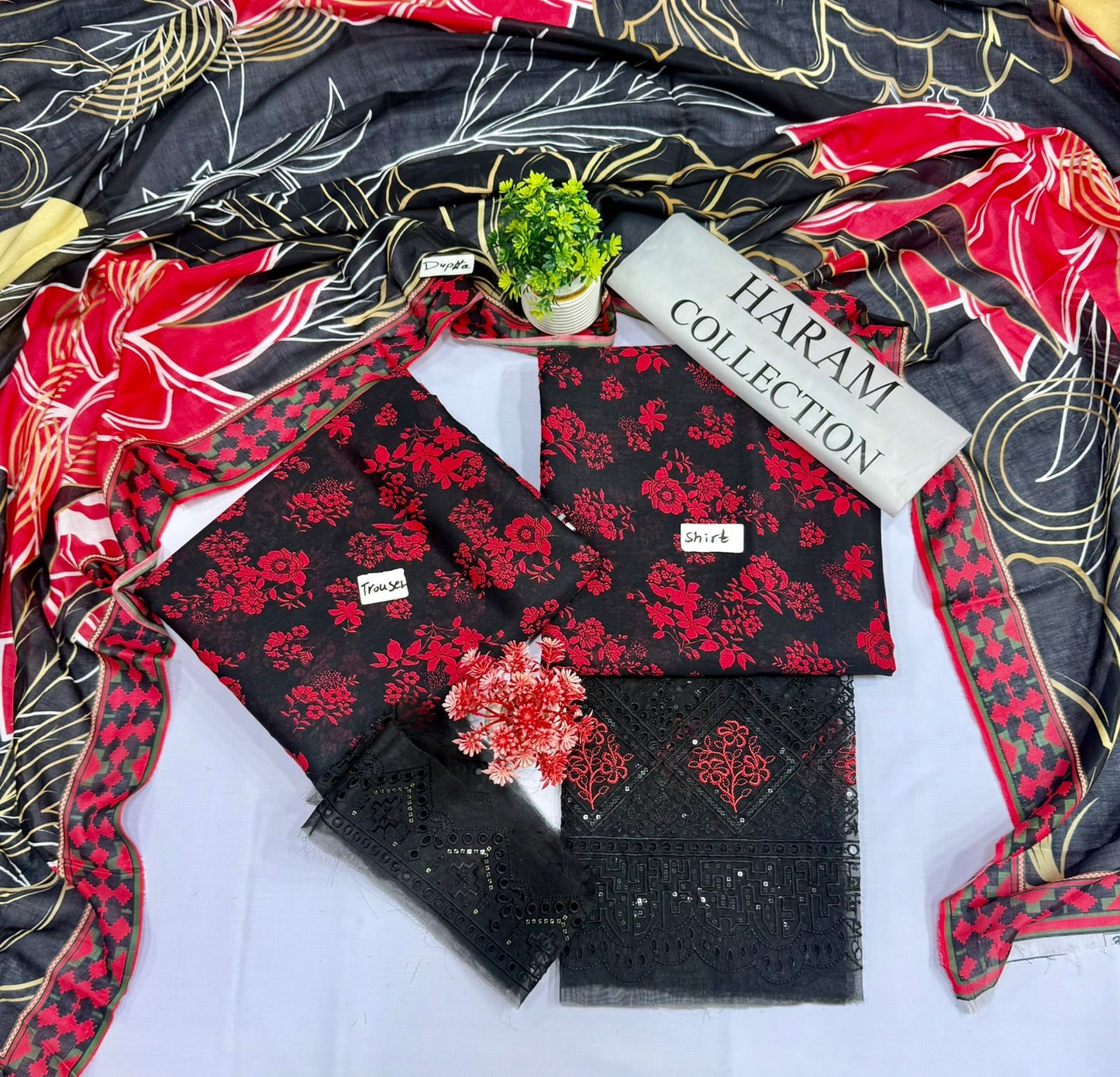 ORIGINAL BRAND HARAM COLLECTION 3PC DIGITAL PRINT LAWN 5 SUITS A