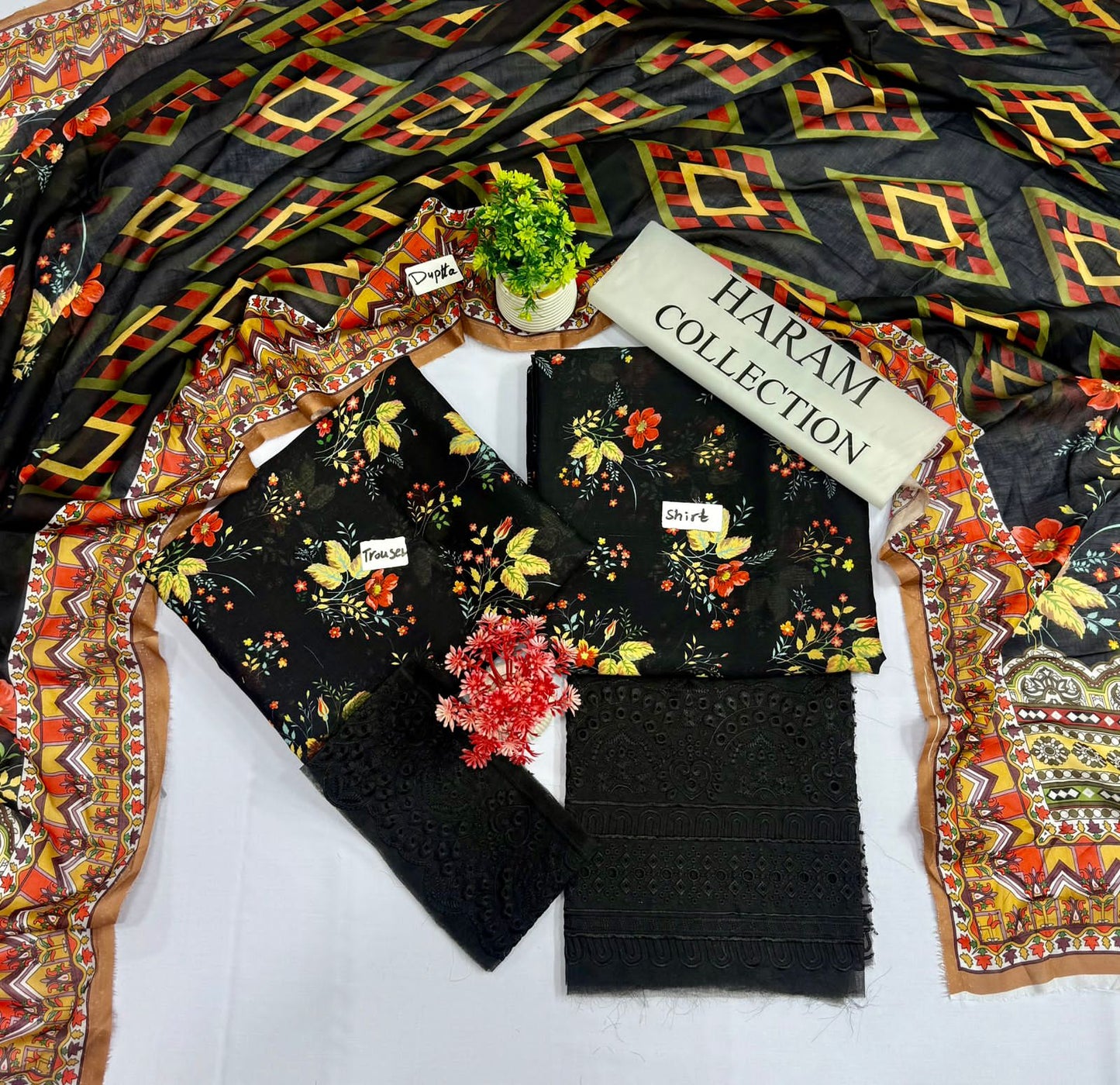 ORIGINAL BRAND HARAM COLLECTION 3PC DIGITAL PRINT LAWN 5 SUITS A
