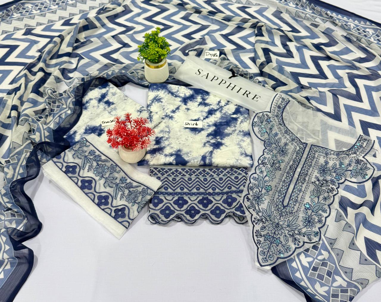 Mix Brand MARIA.B | ETHNIC | SAPPHIRE | 3 Pc Lawn 10 Suits