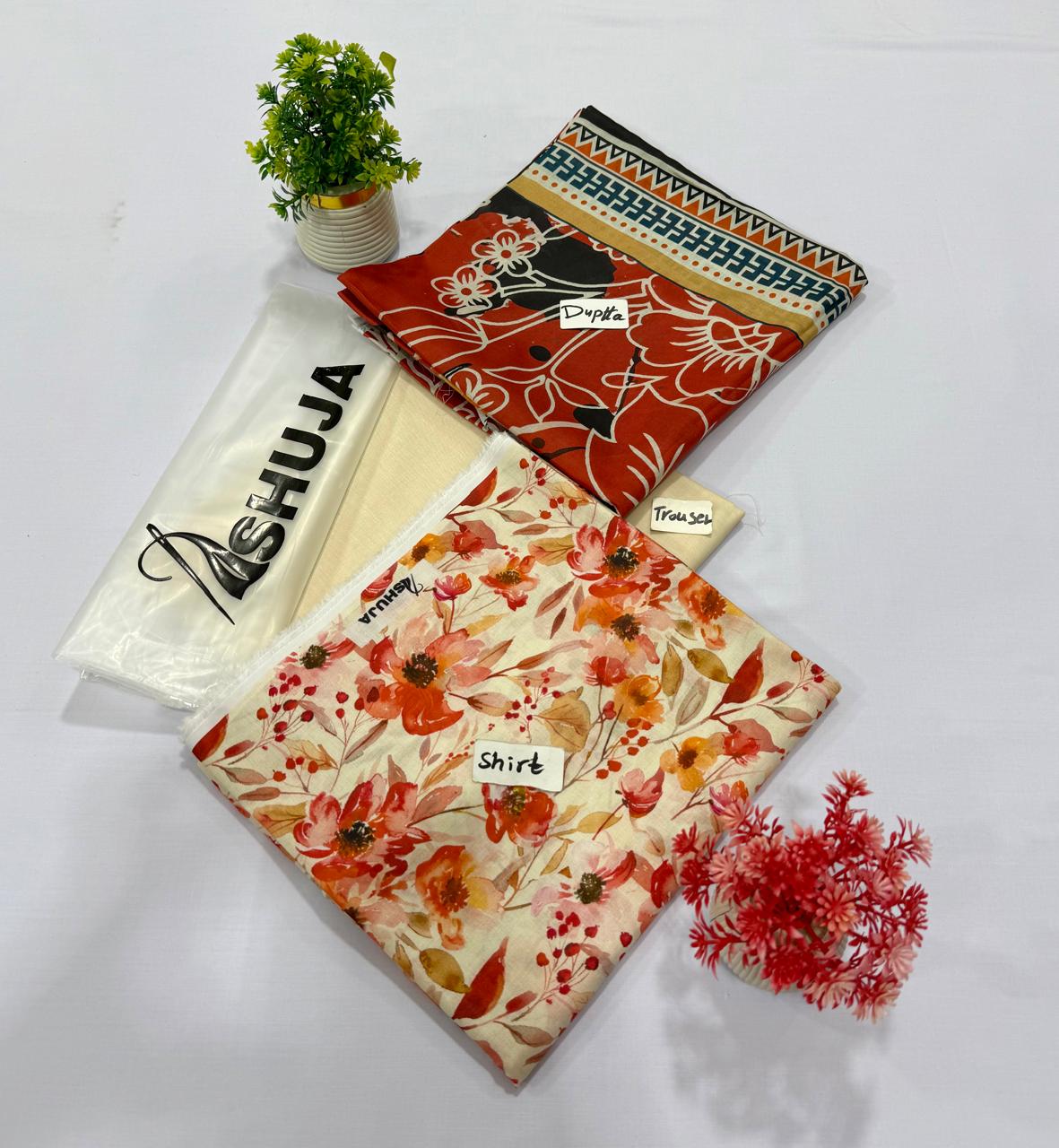 Shuja Brand Original 3PC Lawn 10 Suits
