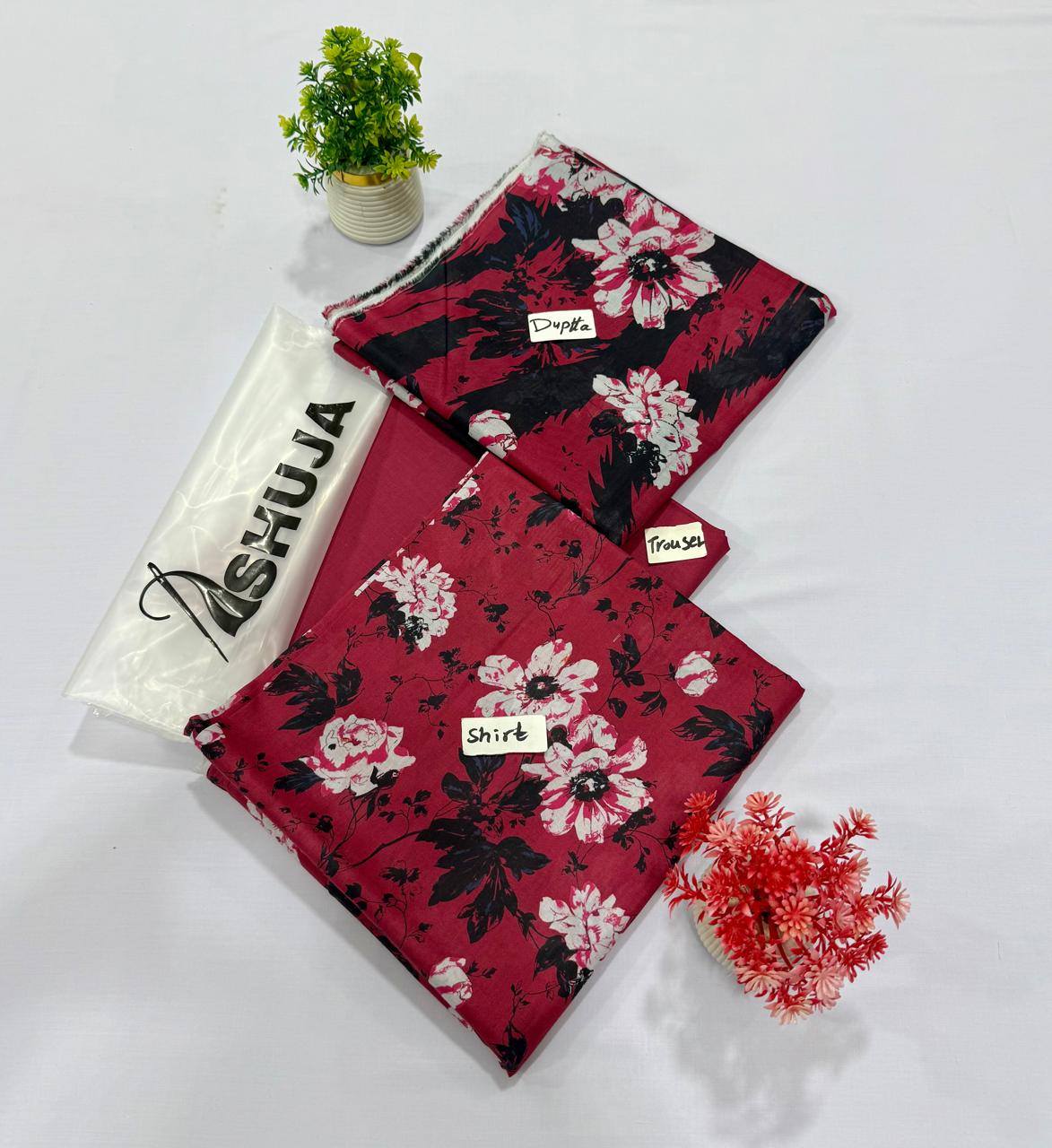 Shuja Brand Original 3PC Lawn 10 Suits