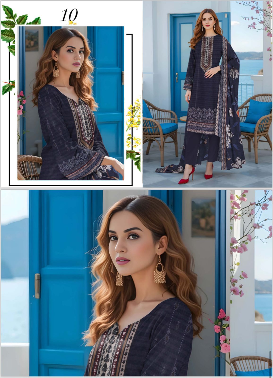 ORIGINAL BRAND BIN NOOR 3PC LAWN 10 SUITS