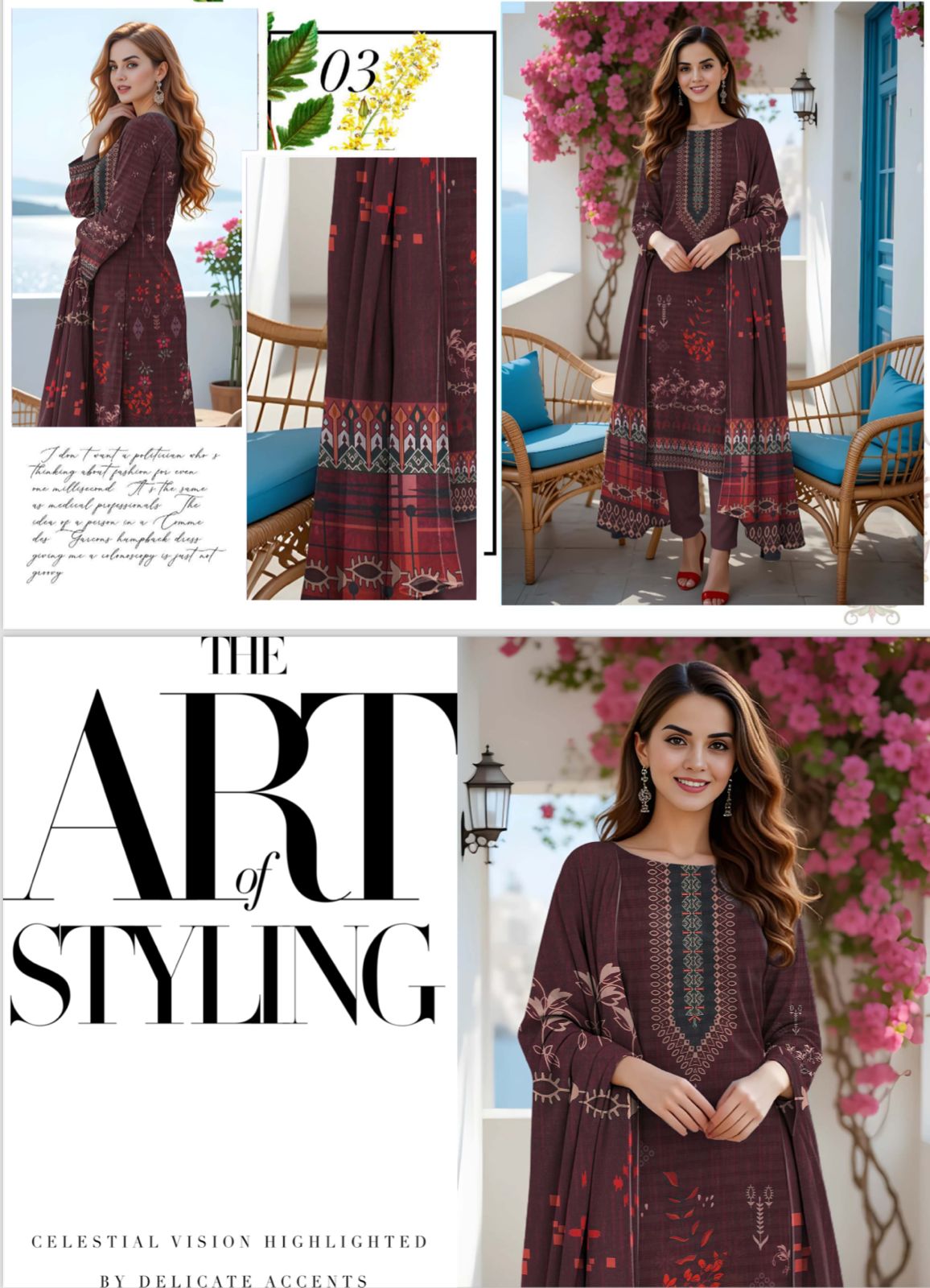 ORIGINAL BRAND BIN NOOR 3PC LAWN 10 SUITS