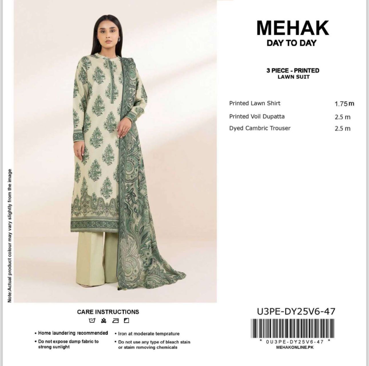 Mehak Brand 3Pc Lawn 9 Suits