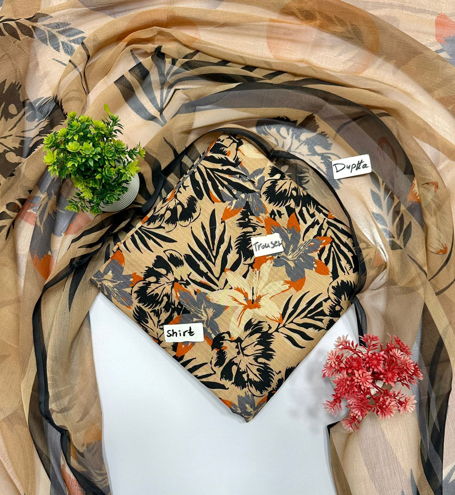 Bana Dora Bamber Dupatta All Over Linen 10 Suits