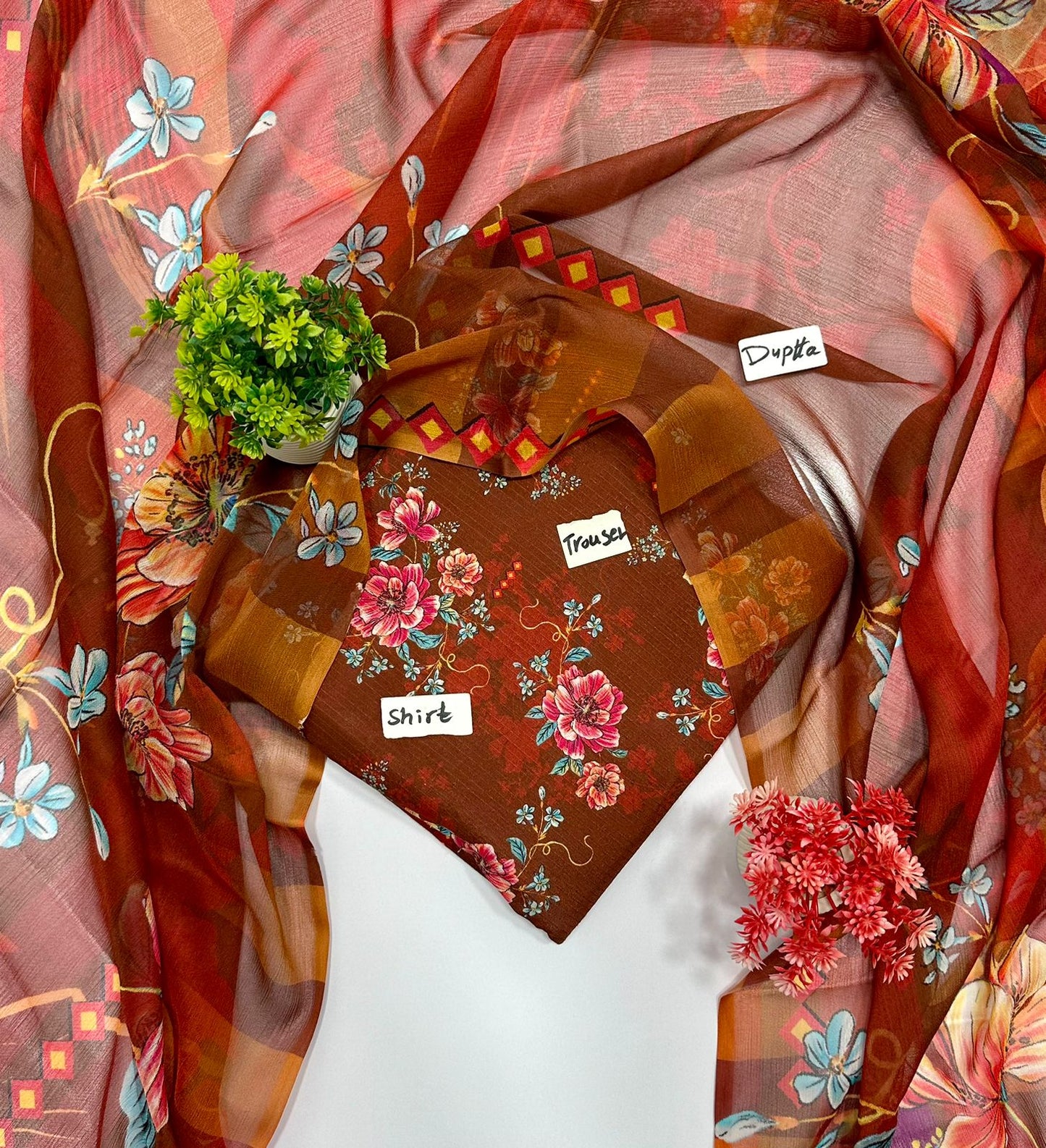 Bana Dora Bamber Dupatta All Over Linen 10 Suits