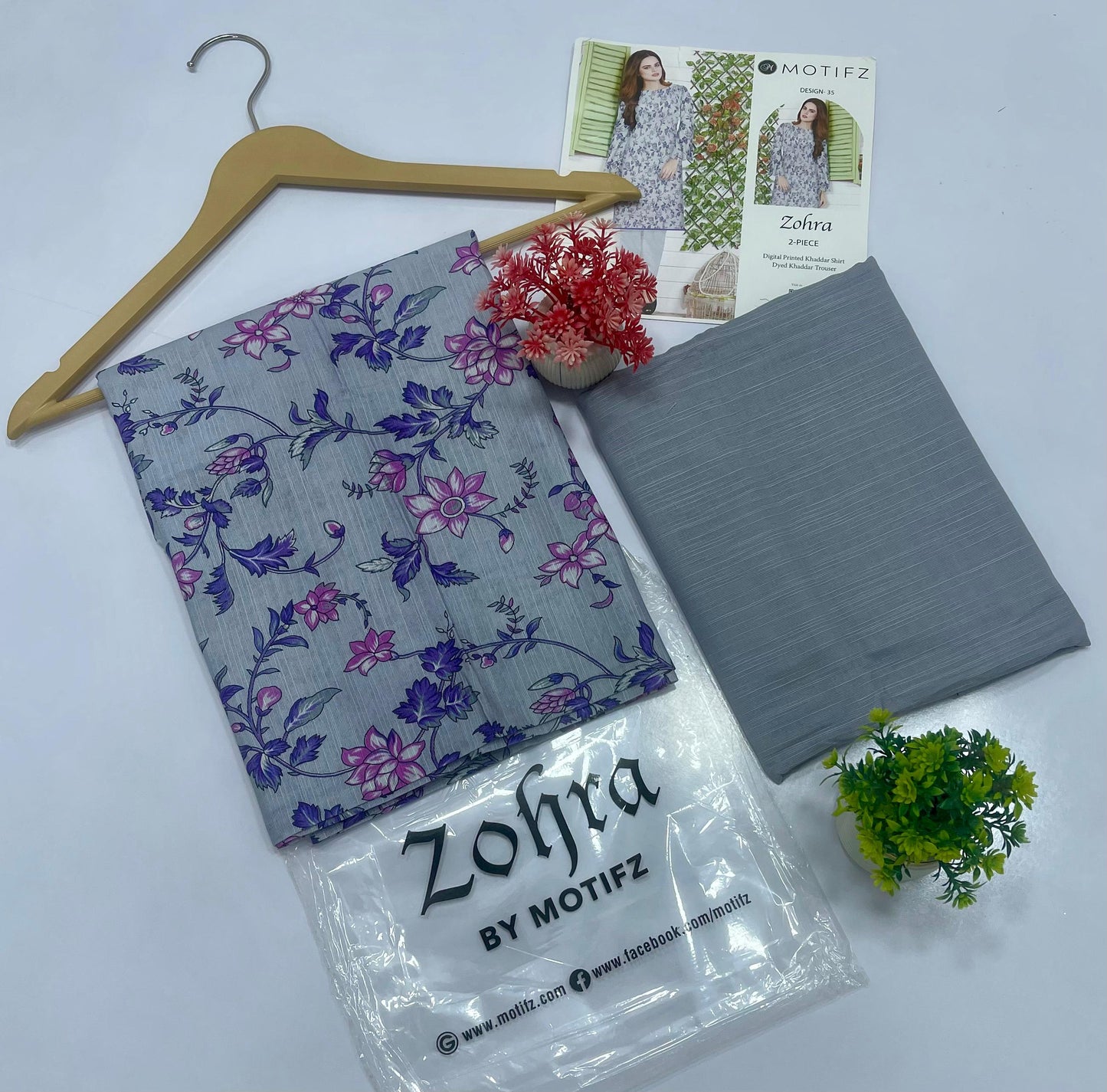 ZOHRA by Motifz 2PC Khaddar 10 Suit A
