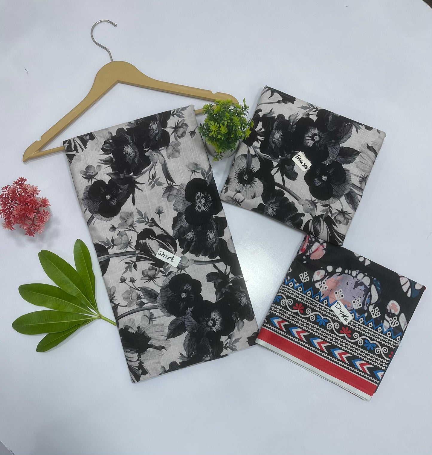 Maria B | IZNIK | Sapphire | NUREH Khaddar Premium 3 Piece Suits – Hit Codes 6 Suits B