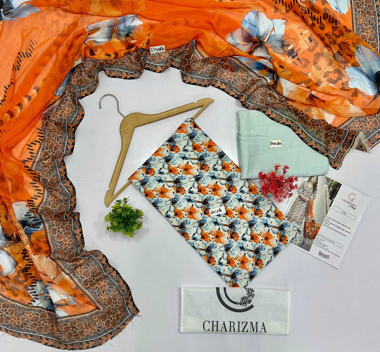 Charizma C Print Bana Dora 3Pc Viscose (5 Suits) B