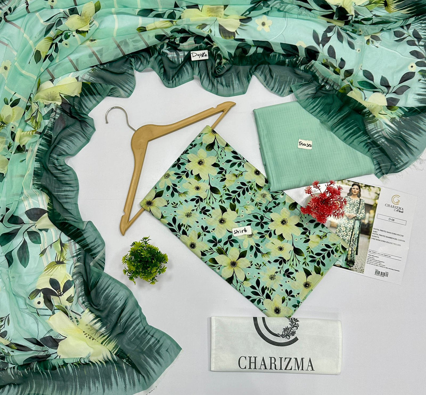 Charizma C Print Bana Dora 3Pc Viscose (10 Suits)
