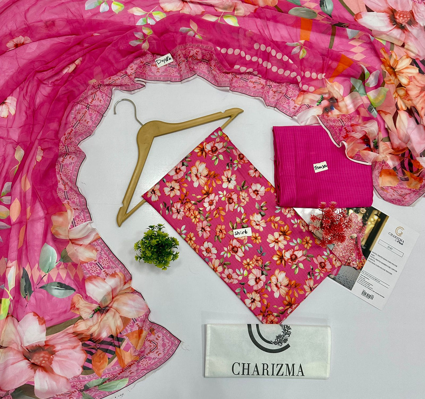 Charizma C Print Bana Dora 3Pc Viscose (5 Suits) B