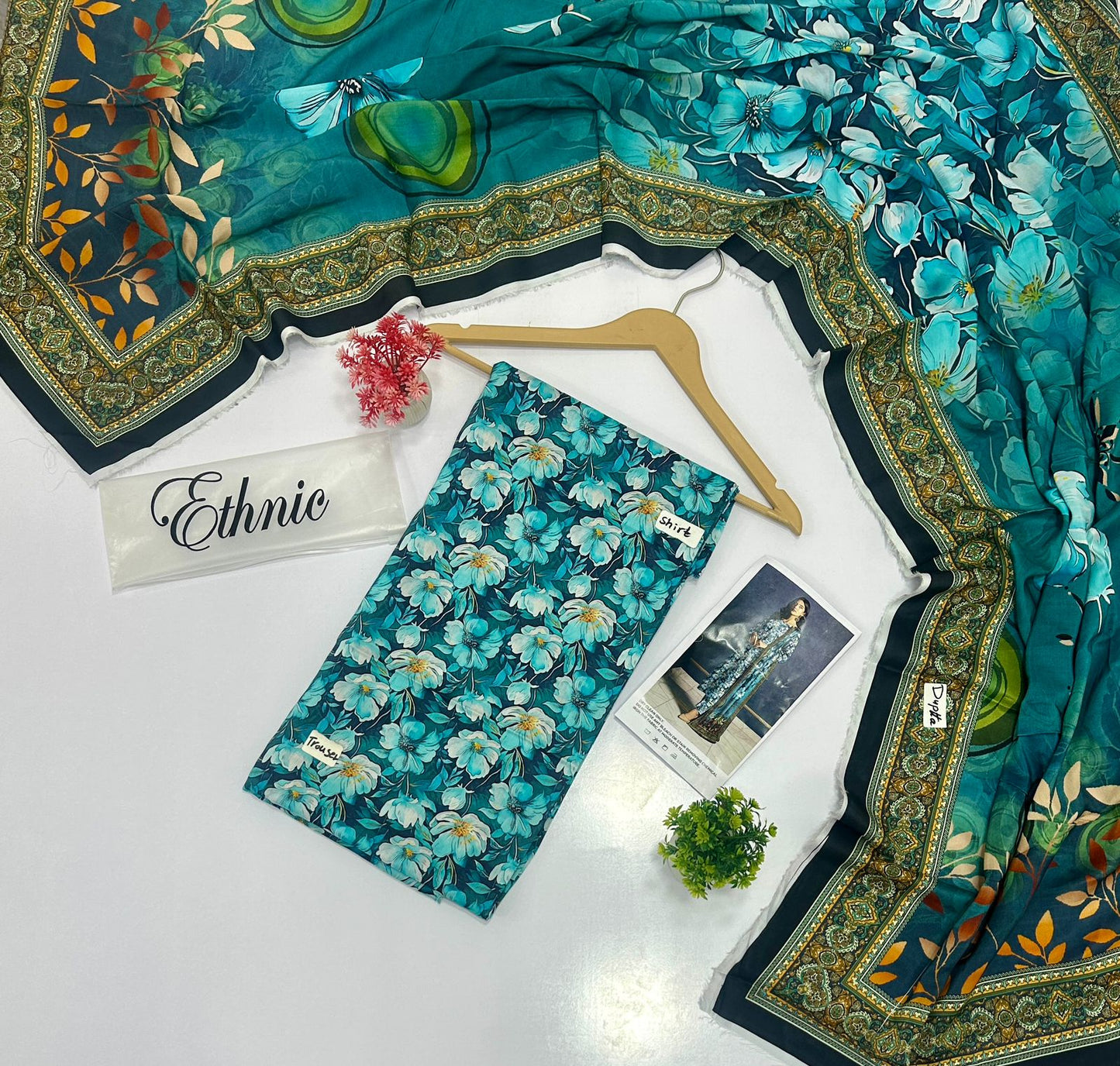 Ethnic 3 Pc Digital Printed Viscous (5 Suits ) A